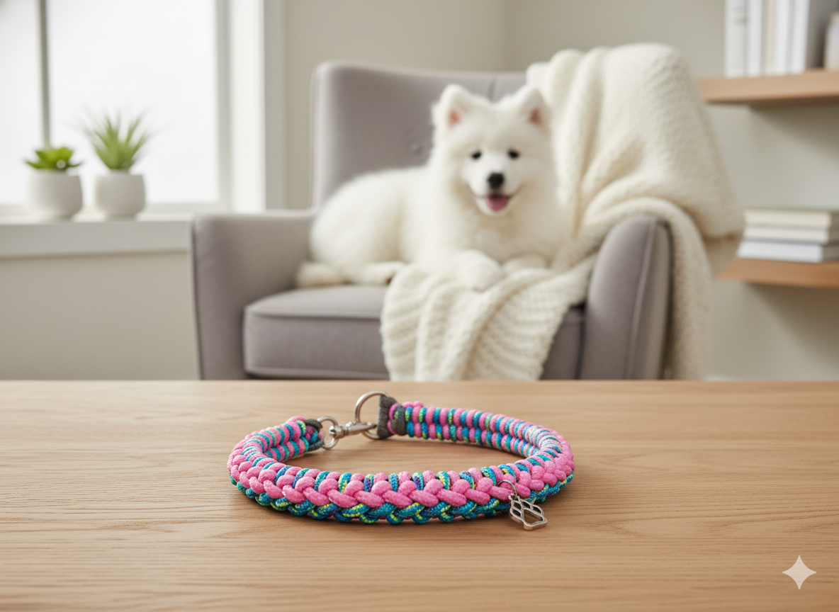 Custom Size Pet Collar, Bright Pink, Blue or Grey, pink or pick your colours. Handmade. Suit Cat or small Dog.