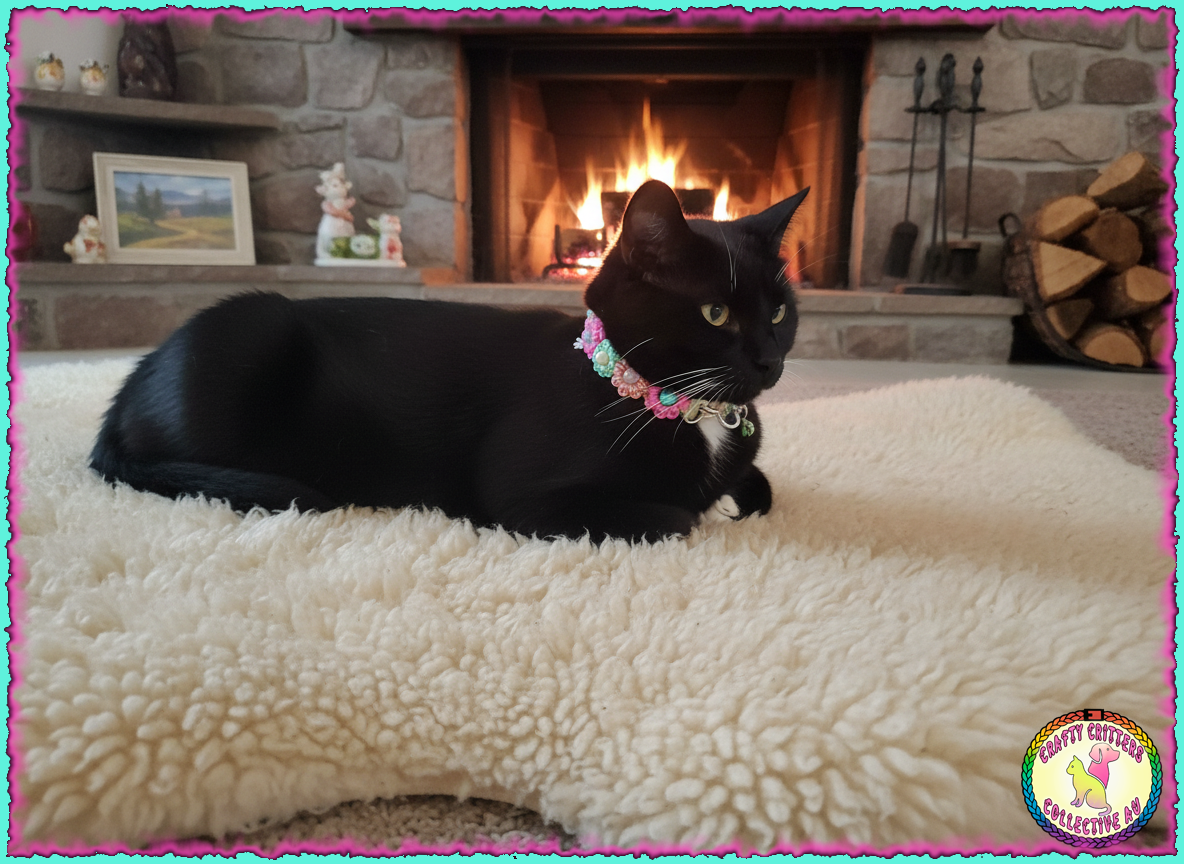 Cute floral beaded pet collar- suit cats and smaller dogs