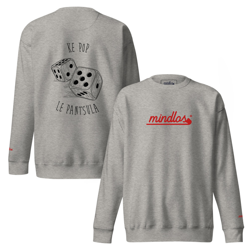 Mindlos Ke Pop Lepantsula Unisex Premium Carbon Grey Sweatshirt