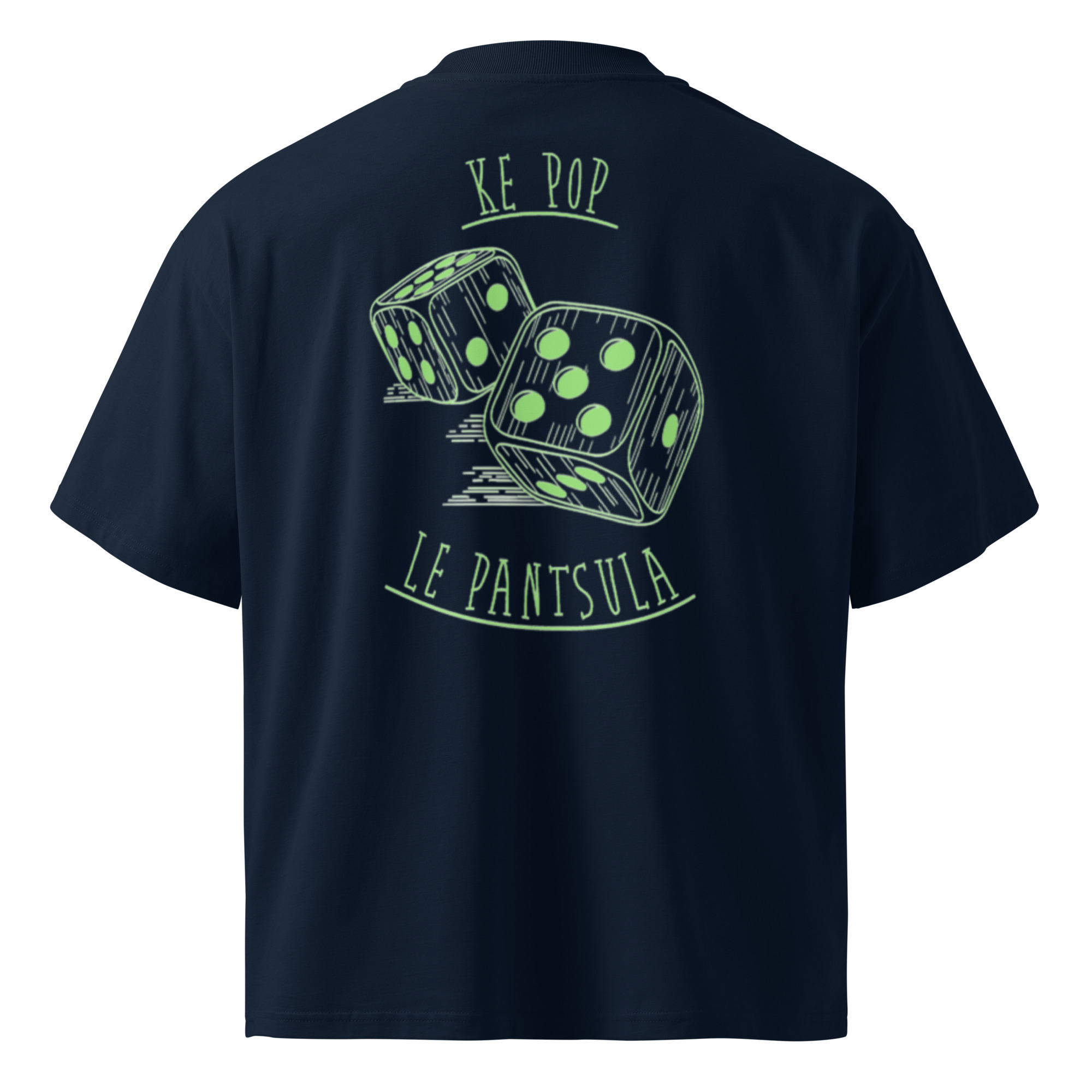 Mindlos Ke Pop Lepantsula Collection Unisex organic oversized high neck black t-shirt.