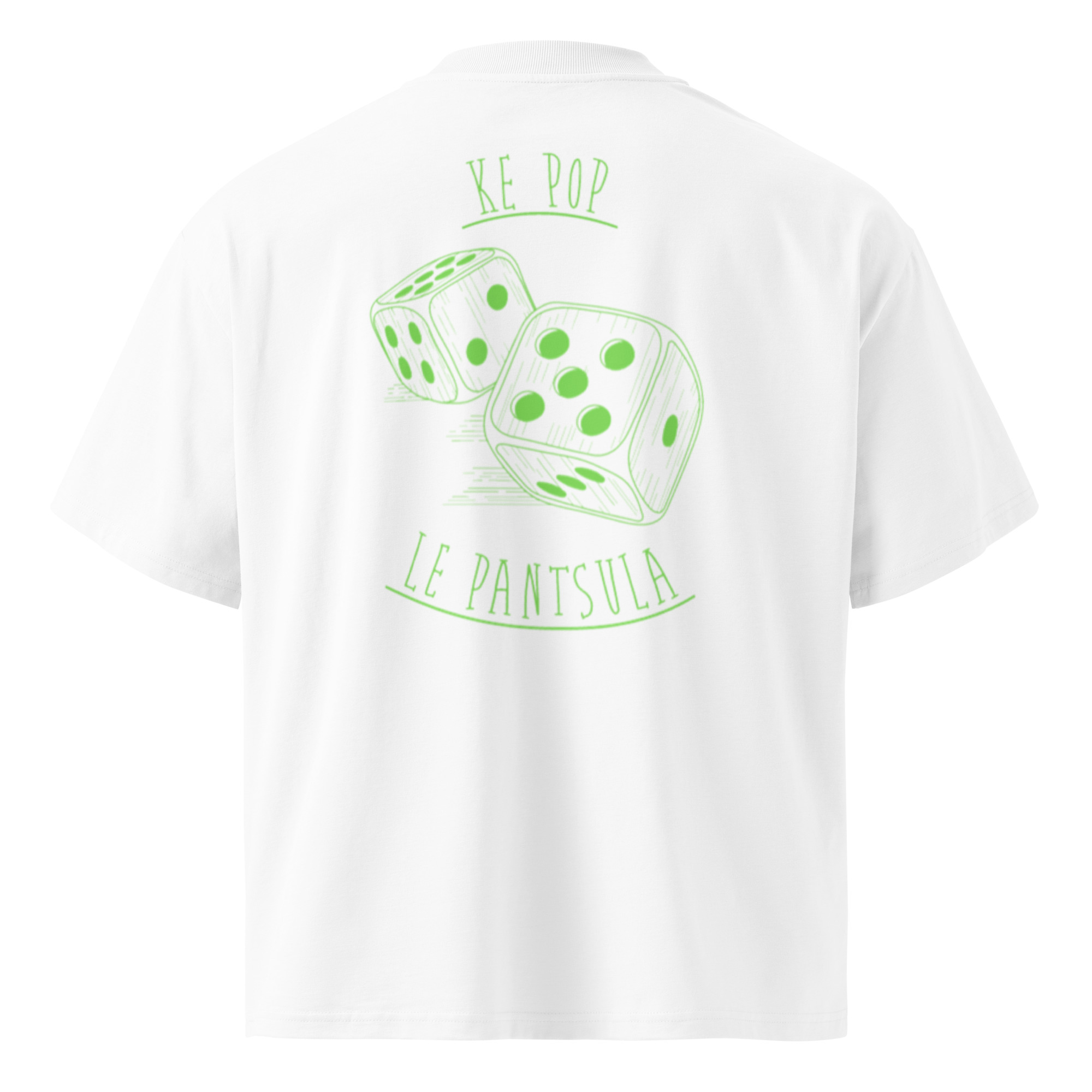 Mindlos Ke Pop Lepantsula Collection Unisex organic oversized high neck white t-shirt.