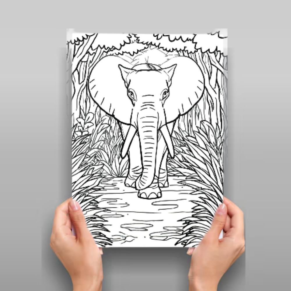 دفتر تلوين حيوانات الغابة للأطفال