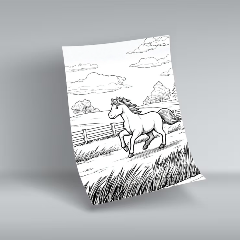 دفتر تلوين حيوانات المزرعة للأطفال