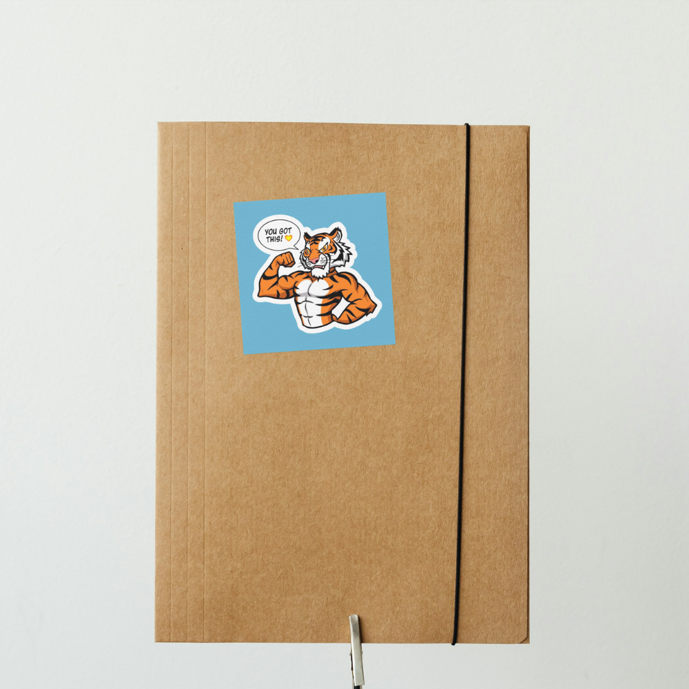 ملصق النمر المحفّز – "أنت قادر على ذلك!"
