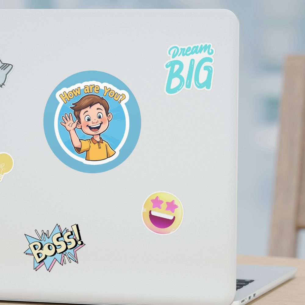 ملصق الولد المرح – “How Are You?”