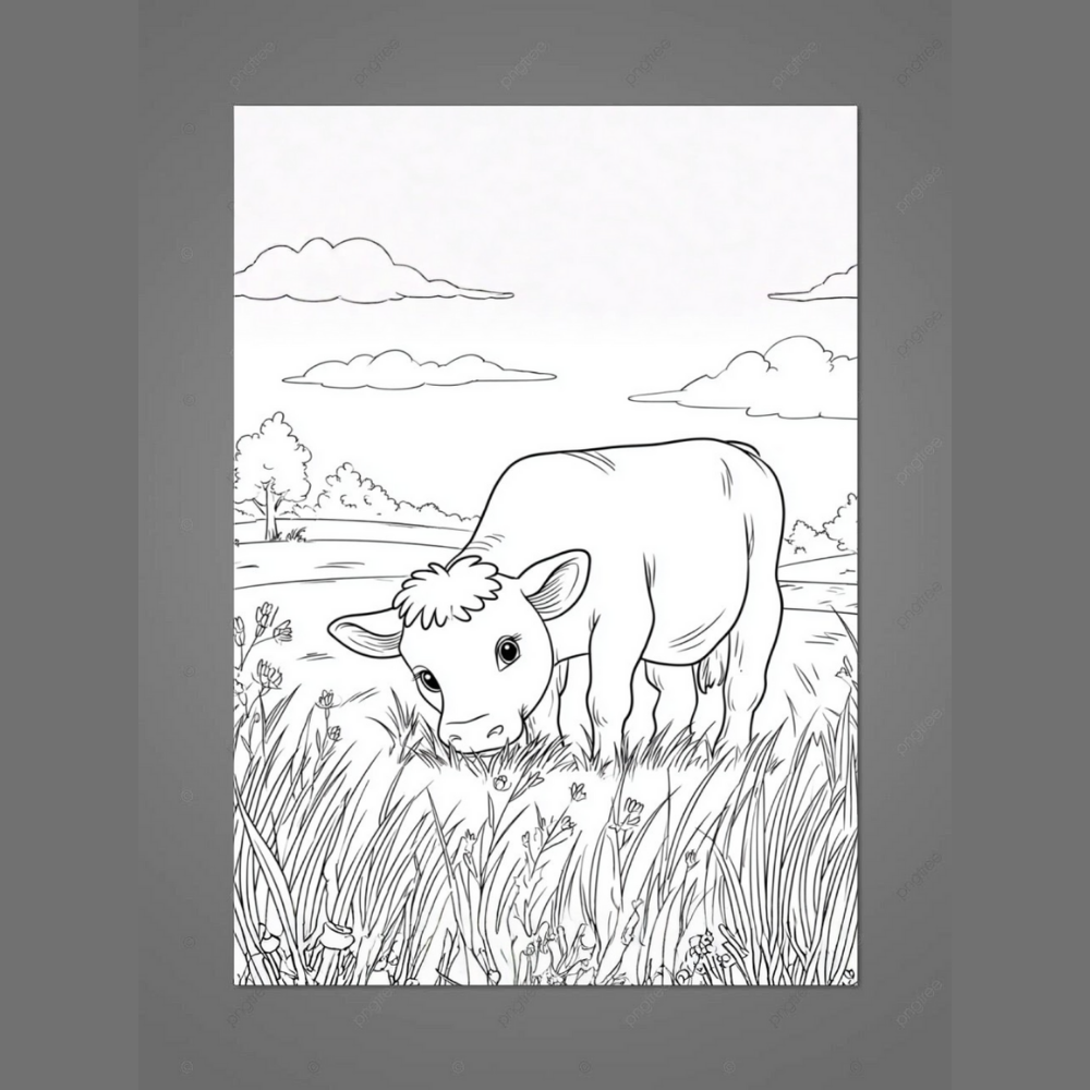 دفتر تلوين حيوانات المزرعة للأطفال