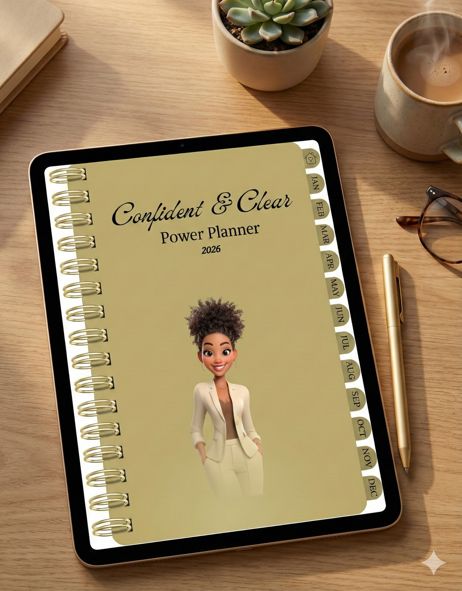 2026 Confident & Clear Hyperlinked Digital Planner