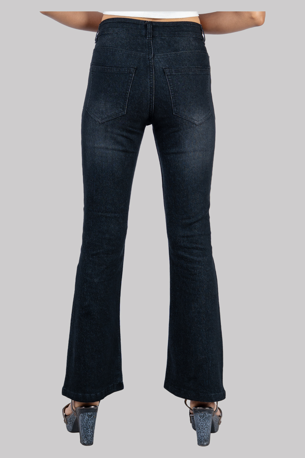 Women's Black Flared Jeans
