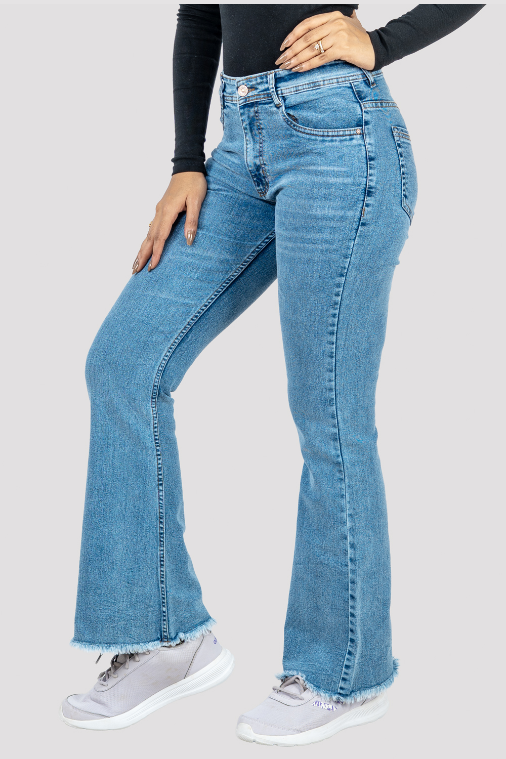 High-Waist Flared Jeans