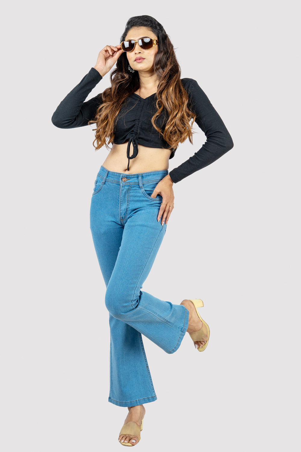 High Waist Flared Jeans