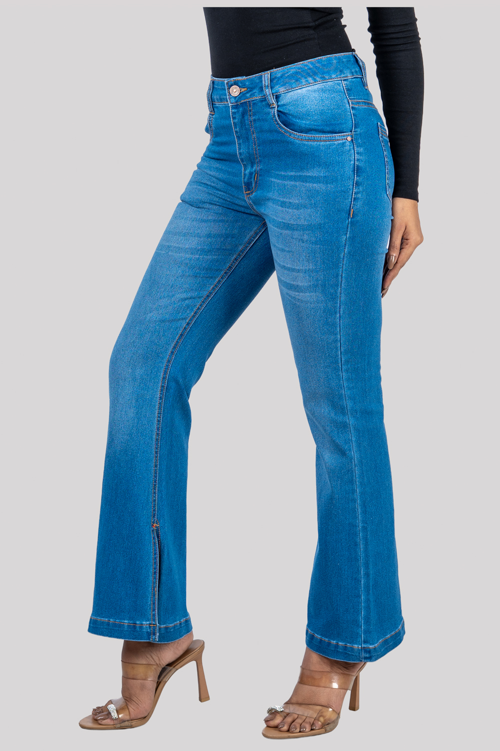Women's Flared Blue Jeans