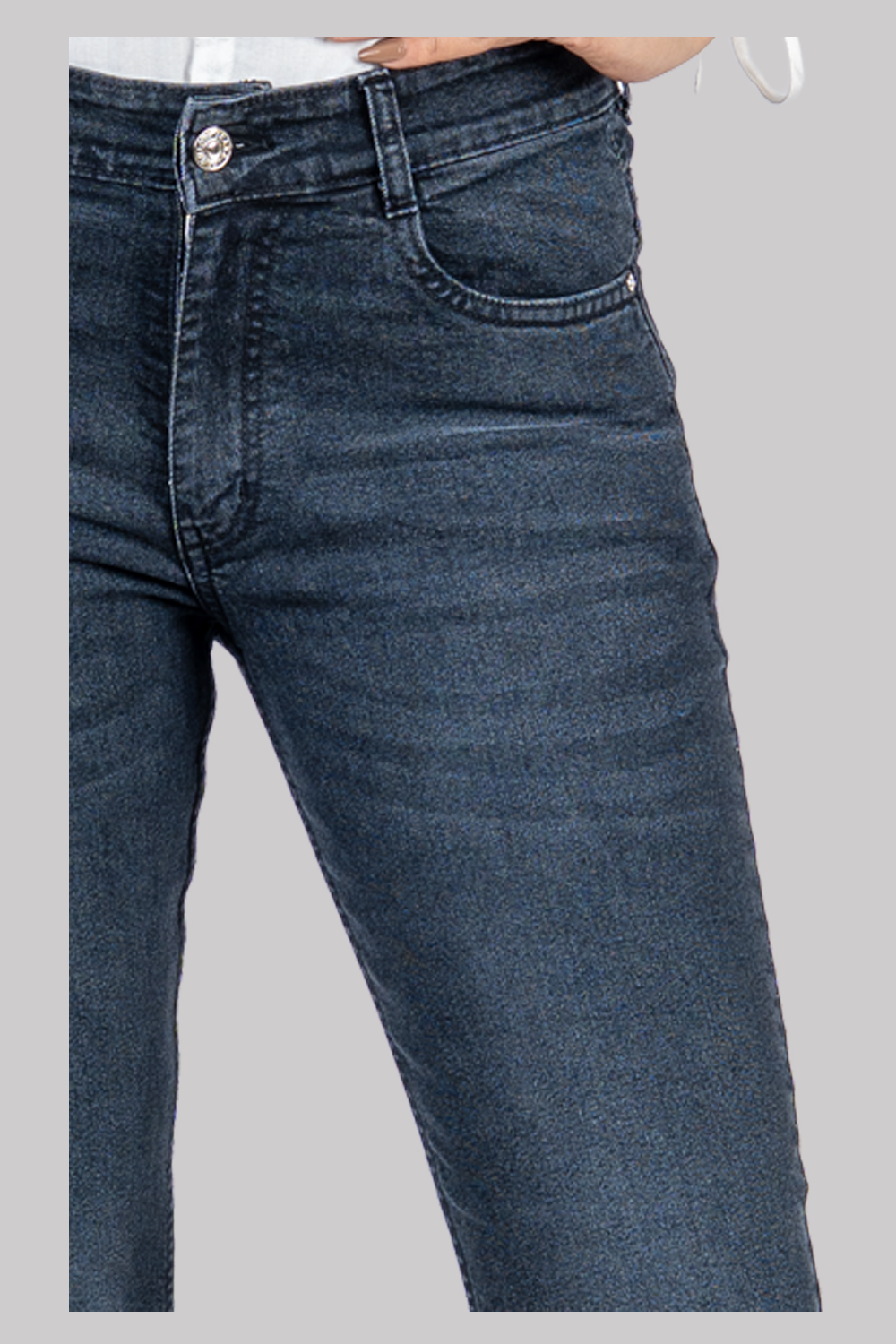 Bootcut High-Waist Denim Jeans – Classic Black