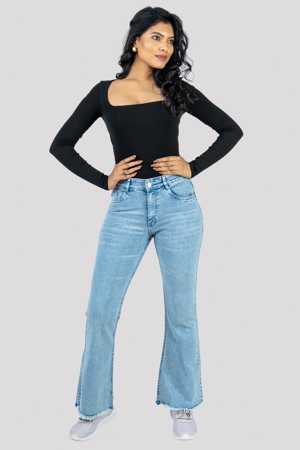 High Waist Flared Jeans