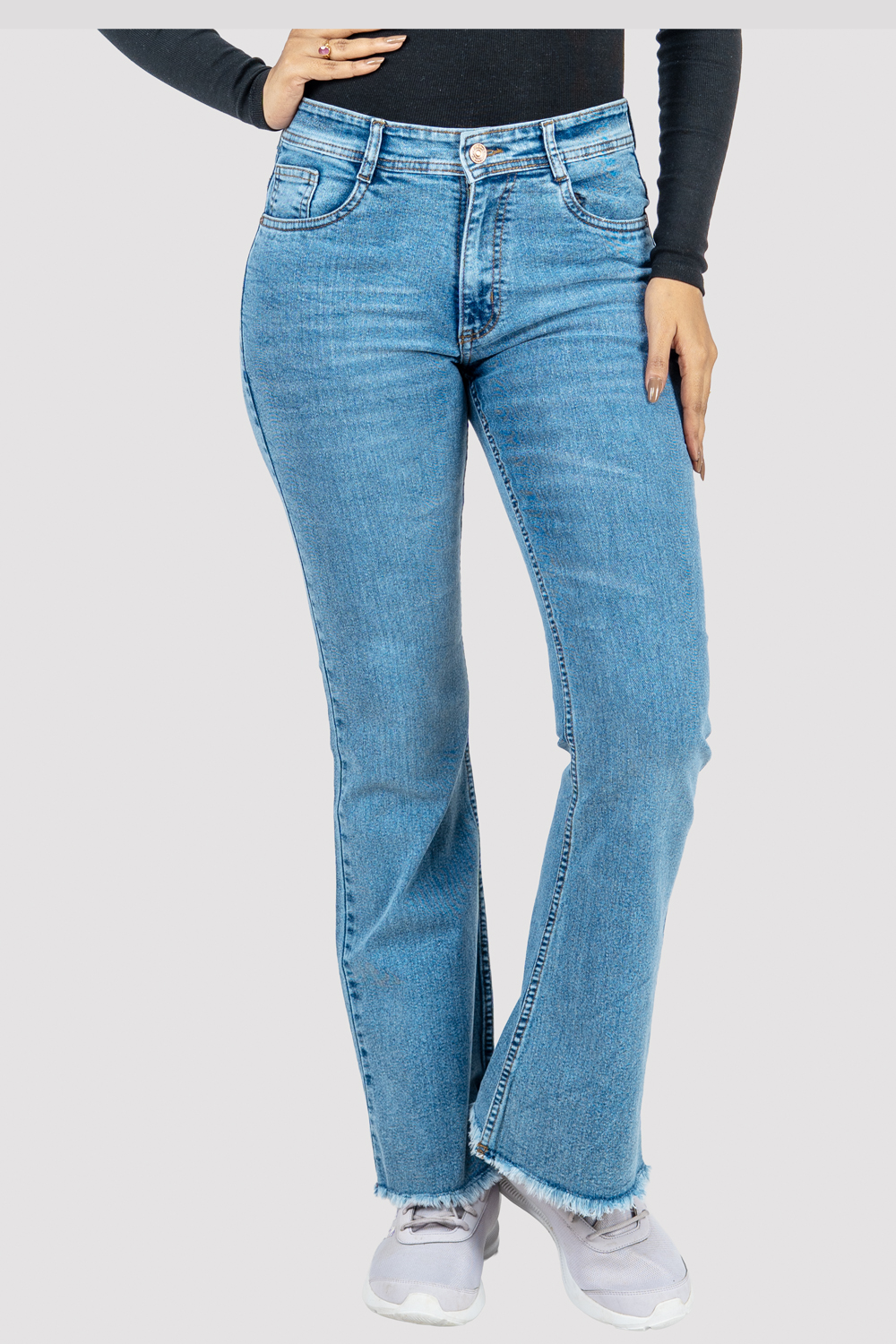 High-Waist Flared Jeans
