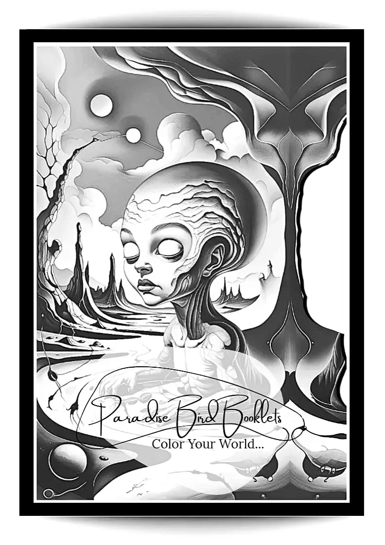 Surrealism adult coloring pages 