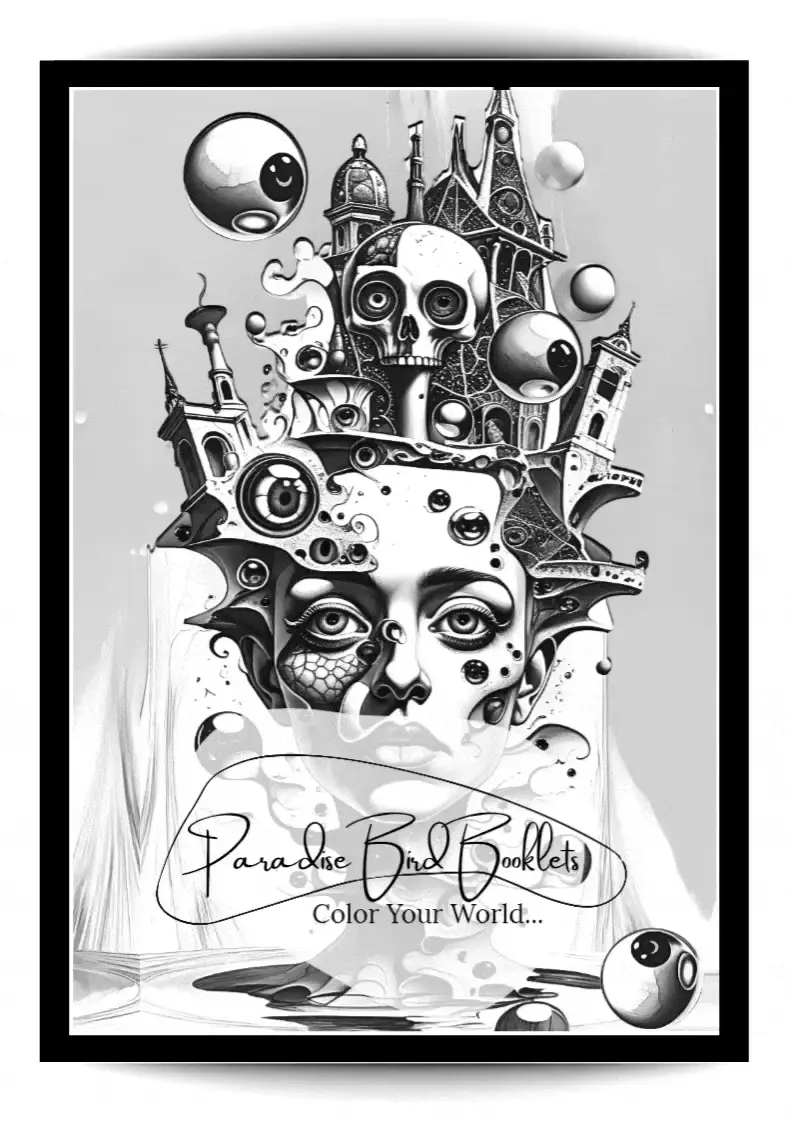 Surrealism adult coloring pages 