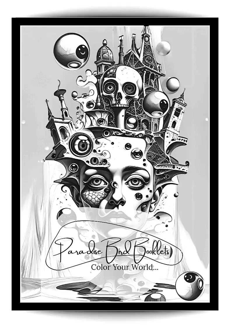 Surrealism adult coloring pages 