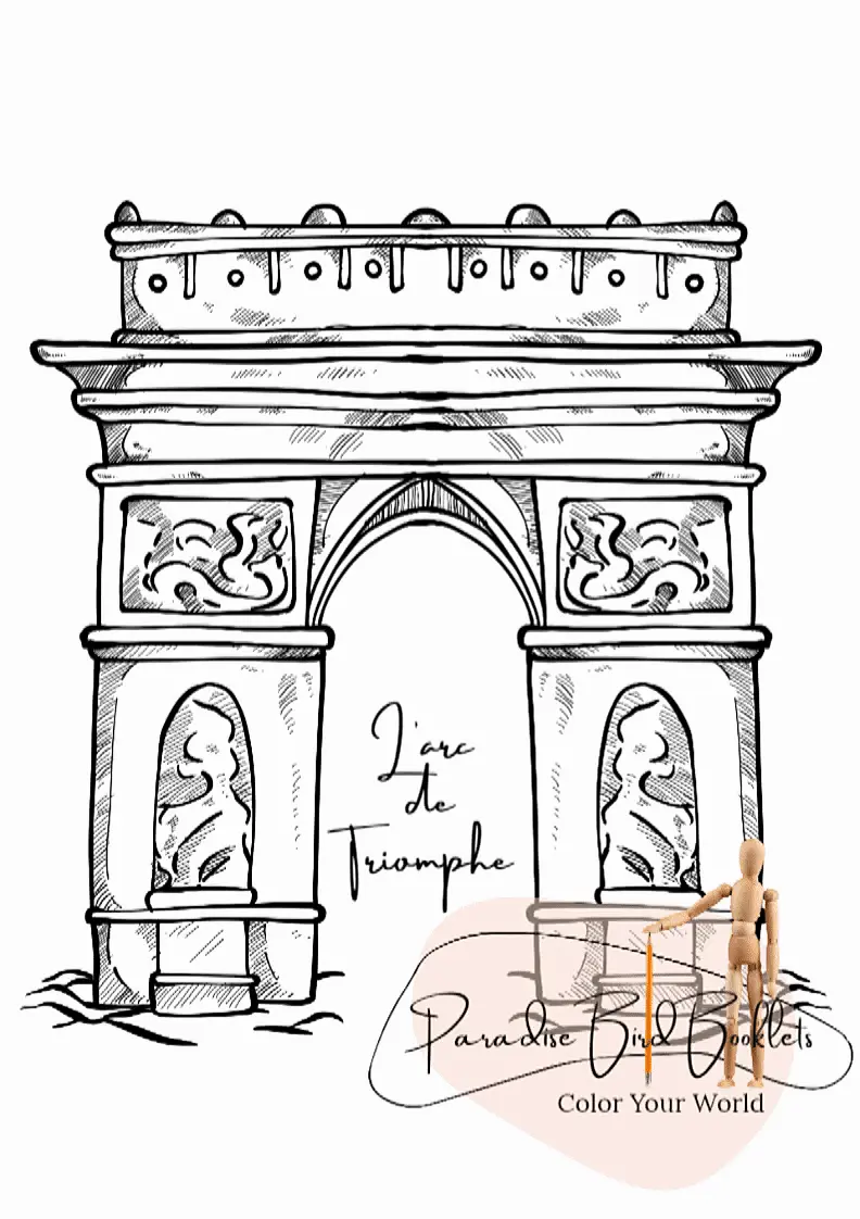 Paris adult coloring pages 