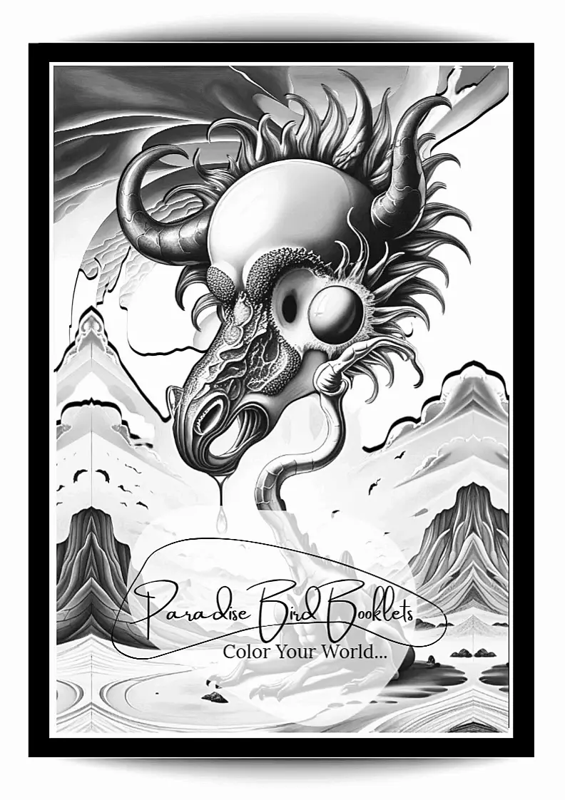 Surrealism adult coloring pages 