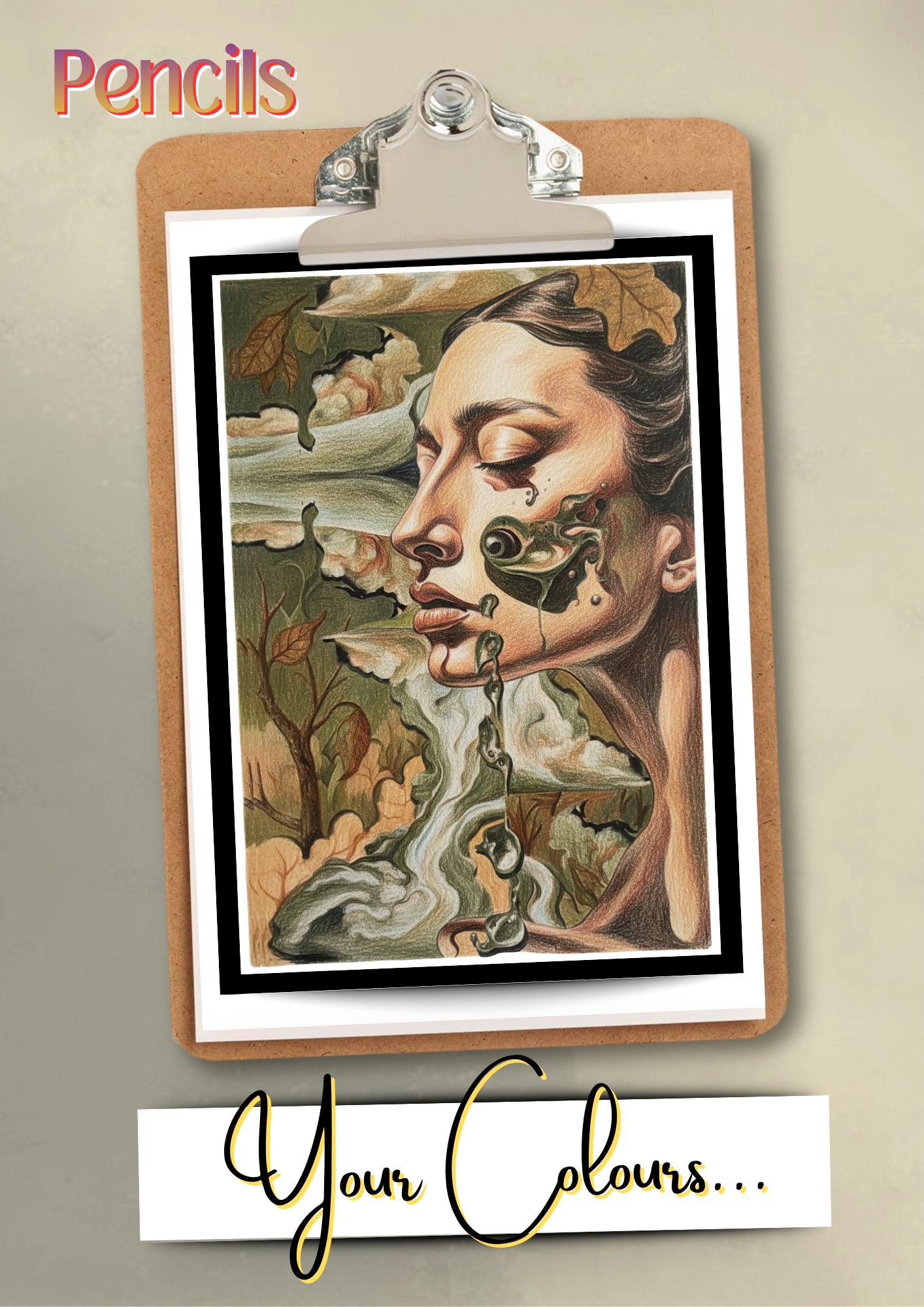 Surrealism adult coloring pages