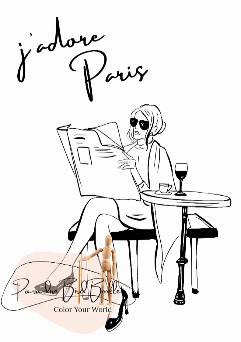 Paris adult coloring pages 