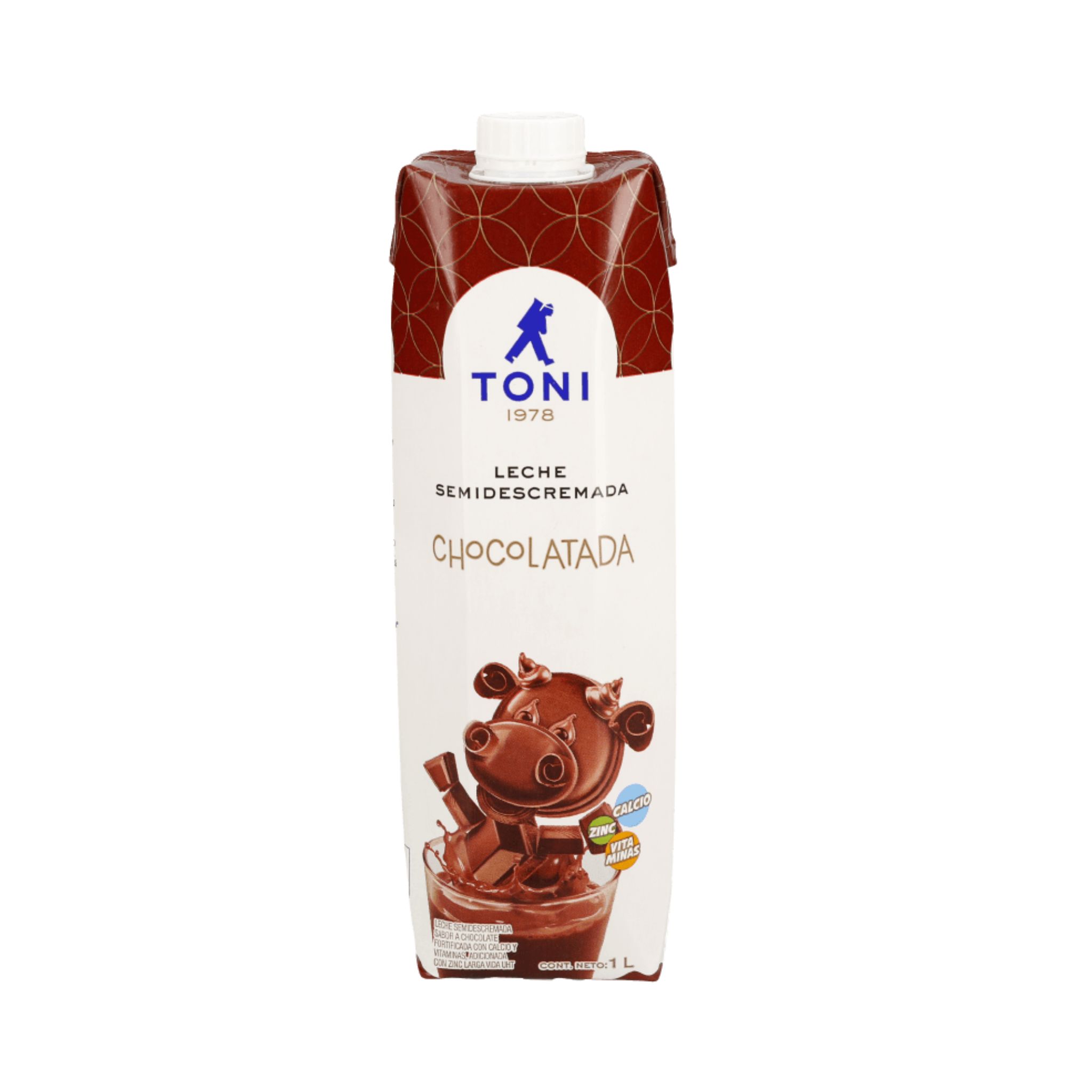 Leche semidescremada chocolatada Toni