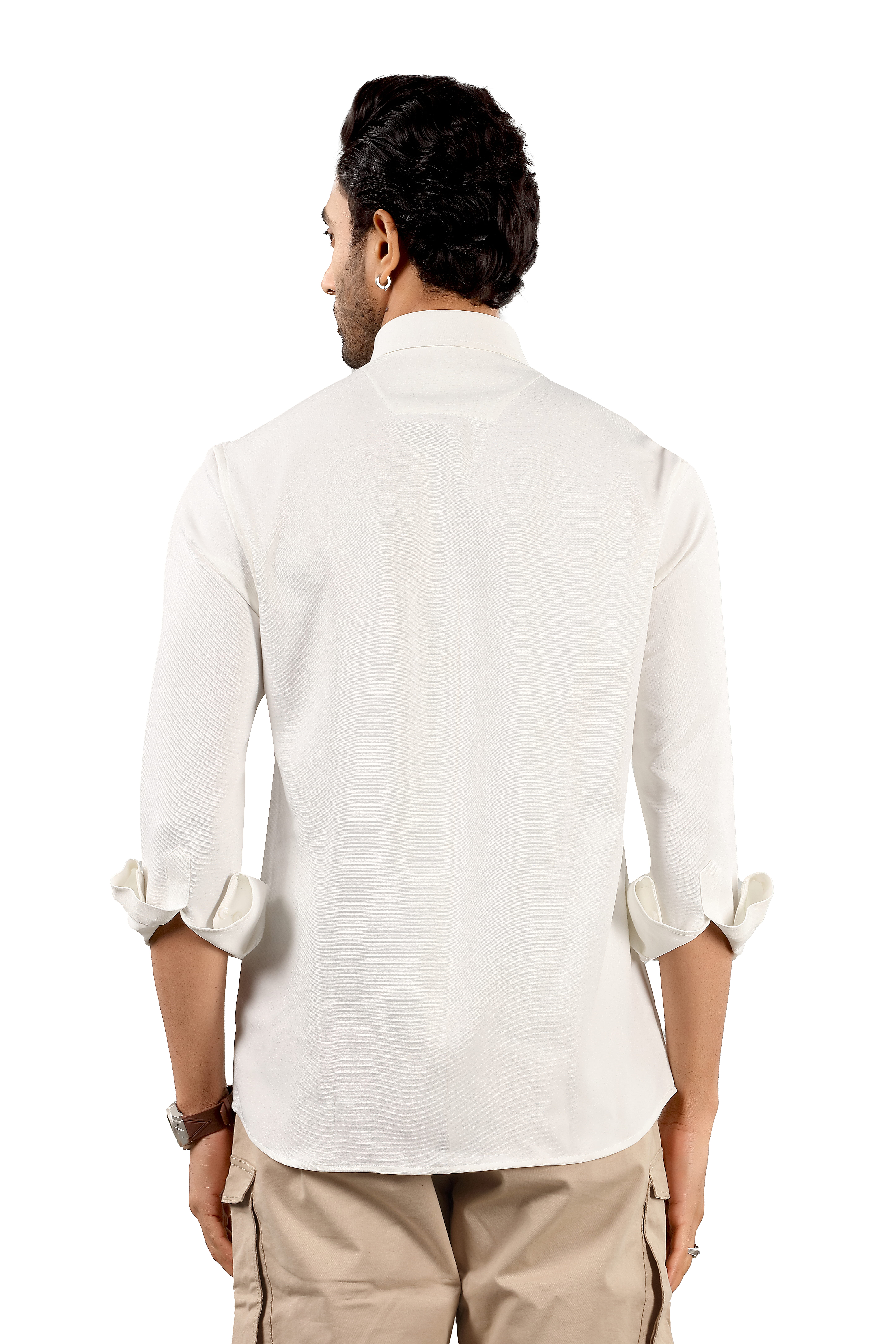 Indo Armani Men's Casual White Shirt