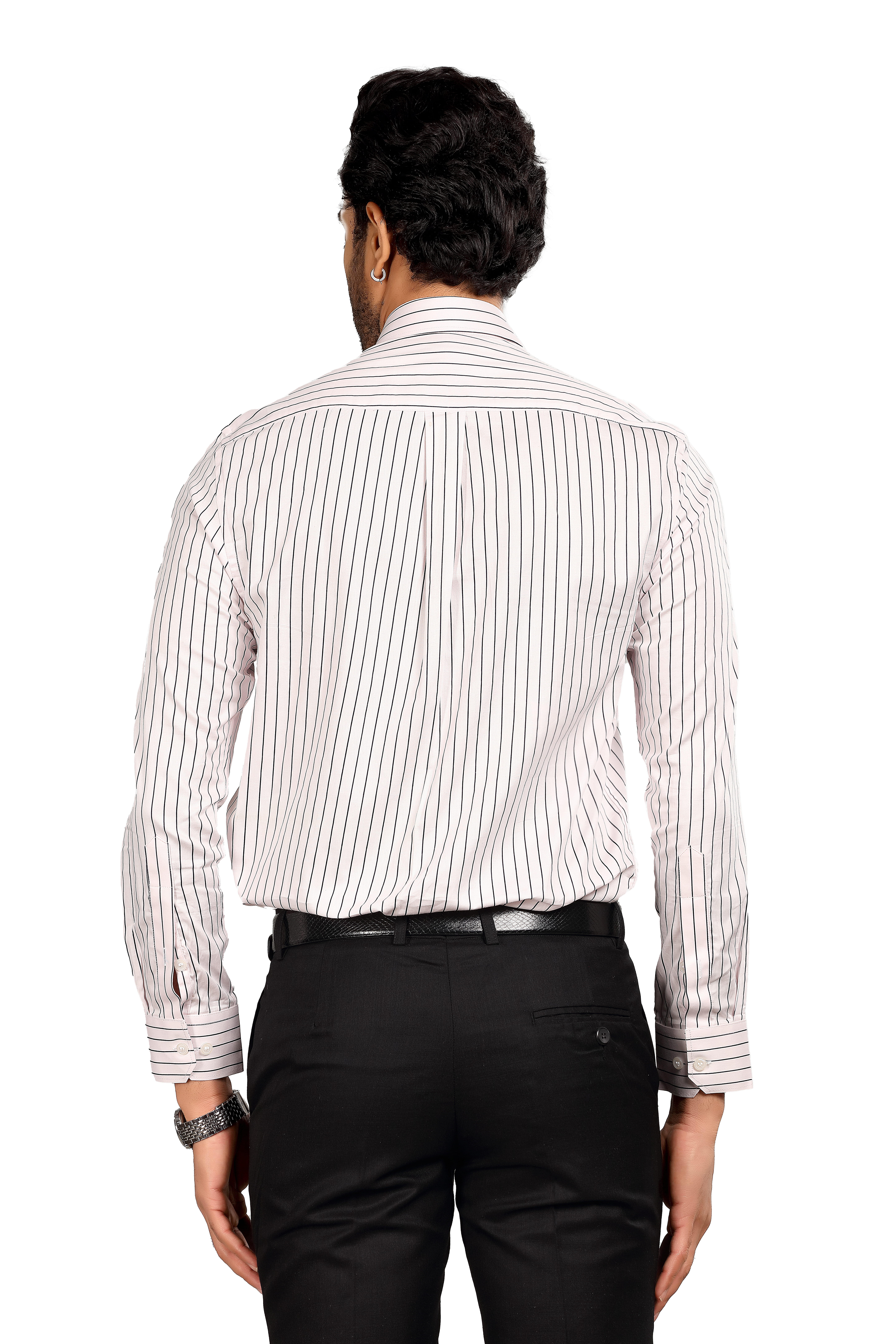 ALVONN Premium Men's Striped Formal Shirt