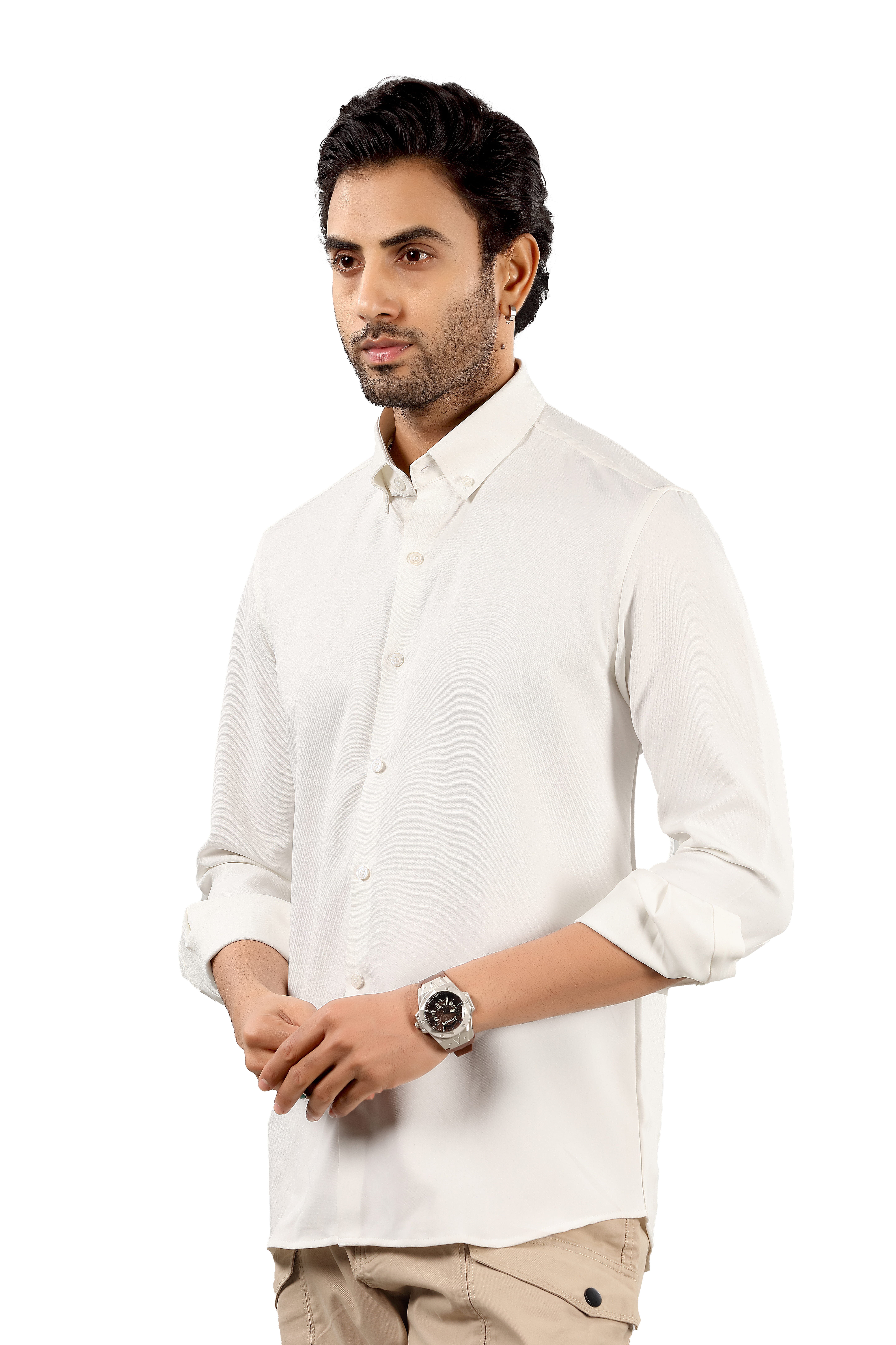 Indo Armani Men's Casual White Shirt