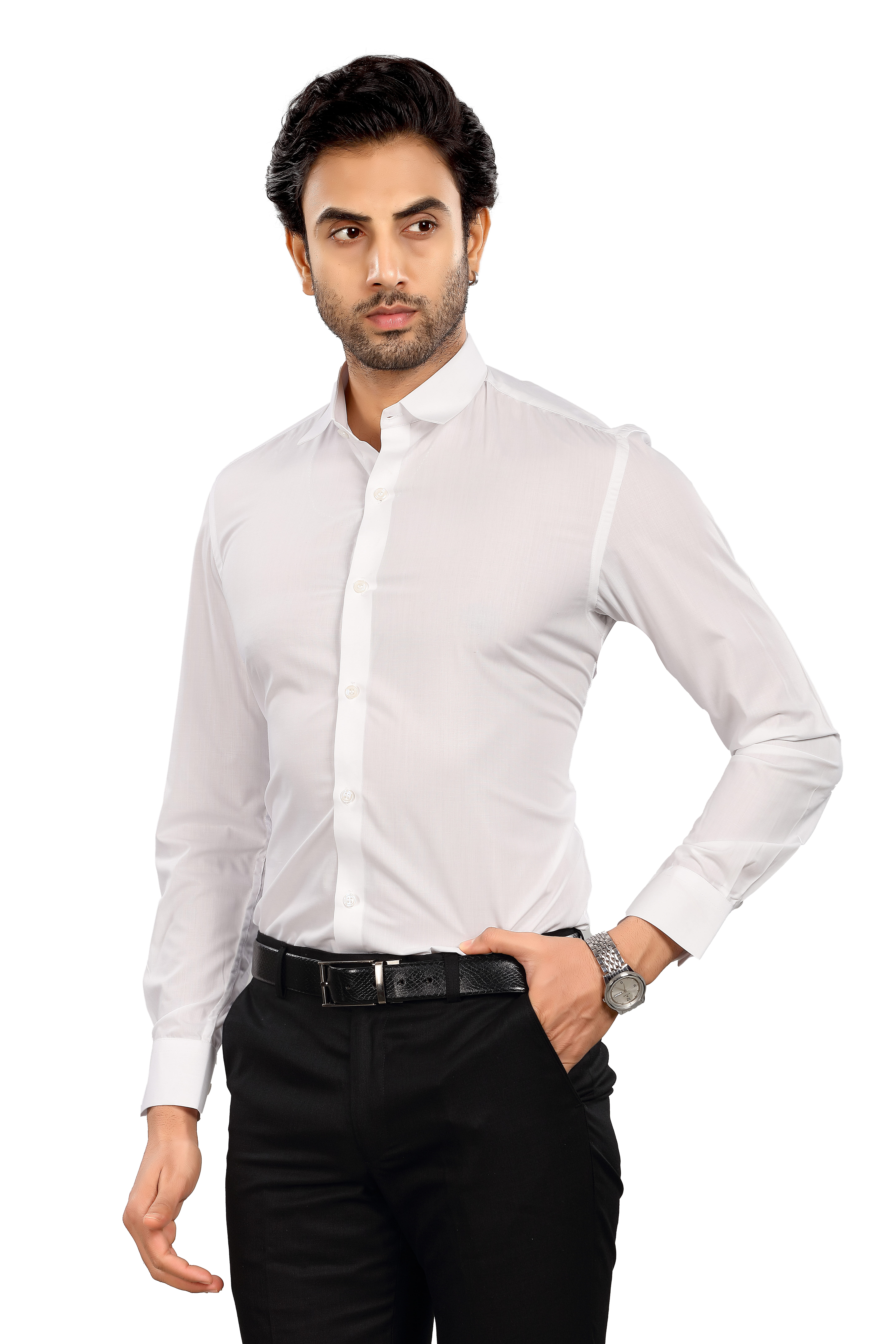 ALVONN Premium Formal Shirt –Classic White Formal Shirt