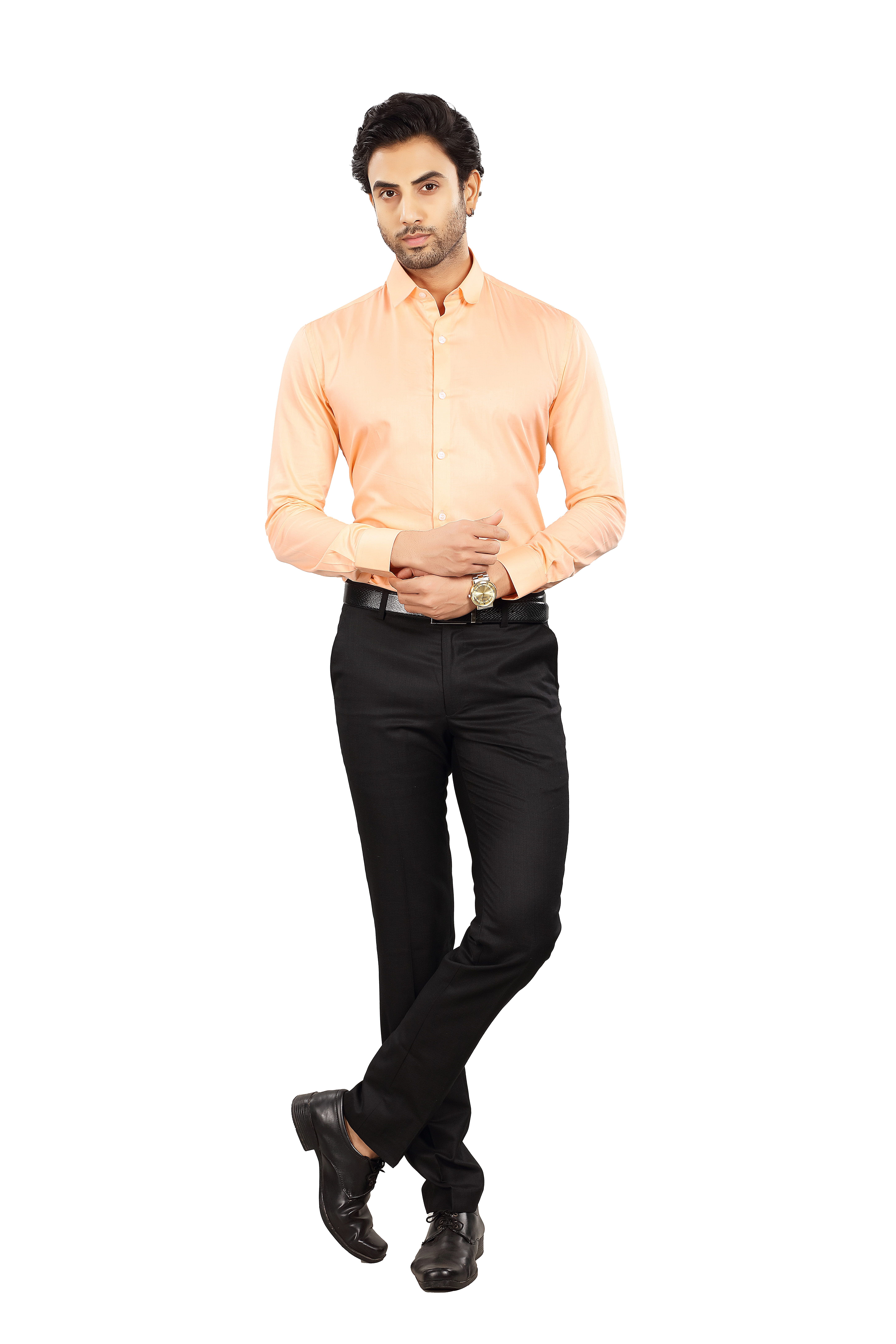 ALVONN Premium Formal Shirt – Peach Formal Shirt