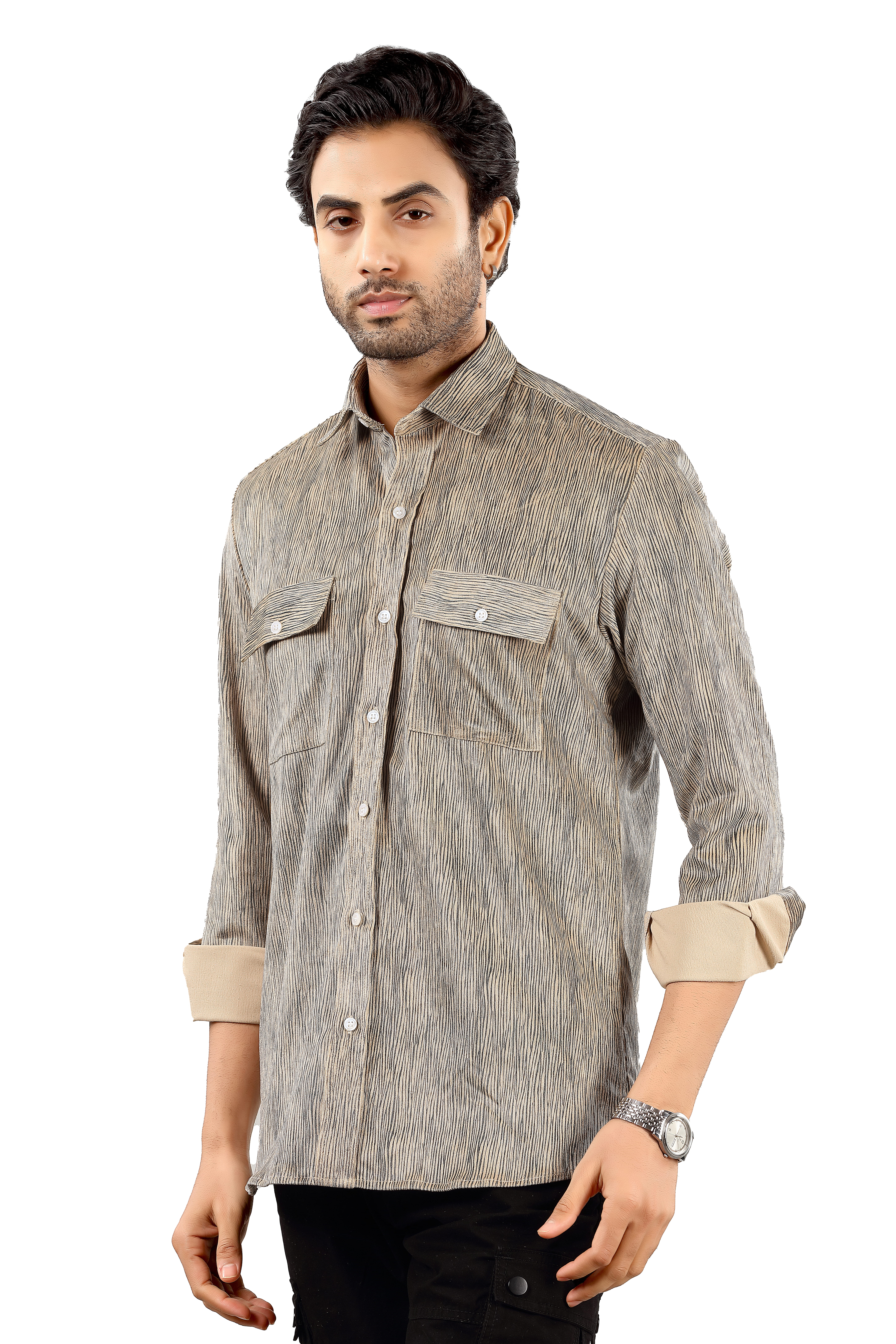 Men's Striped Casual Shirt