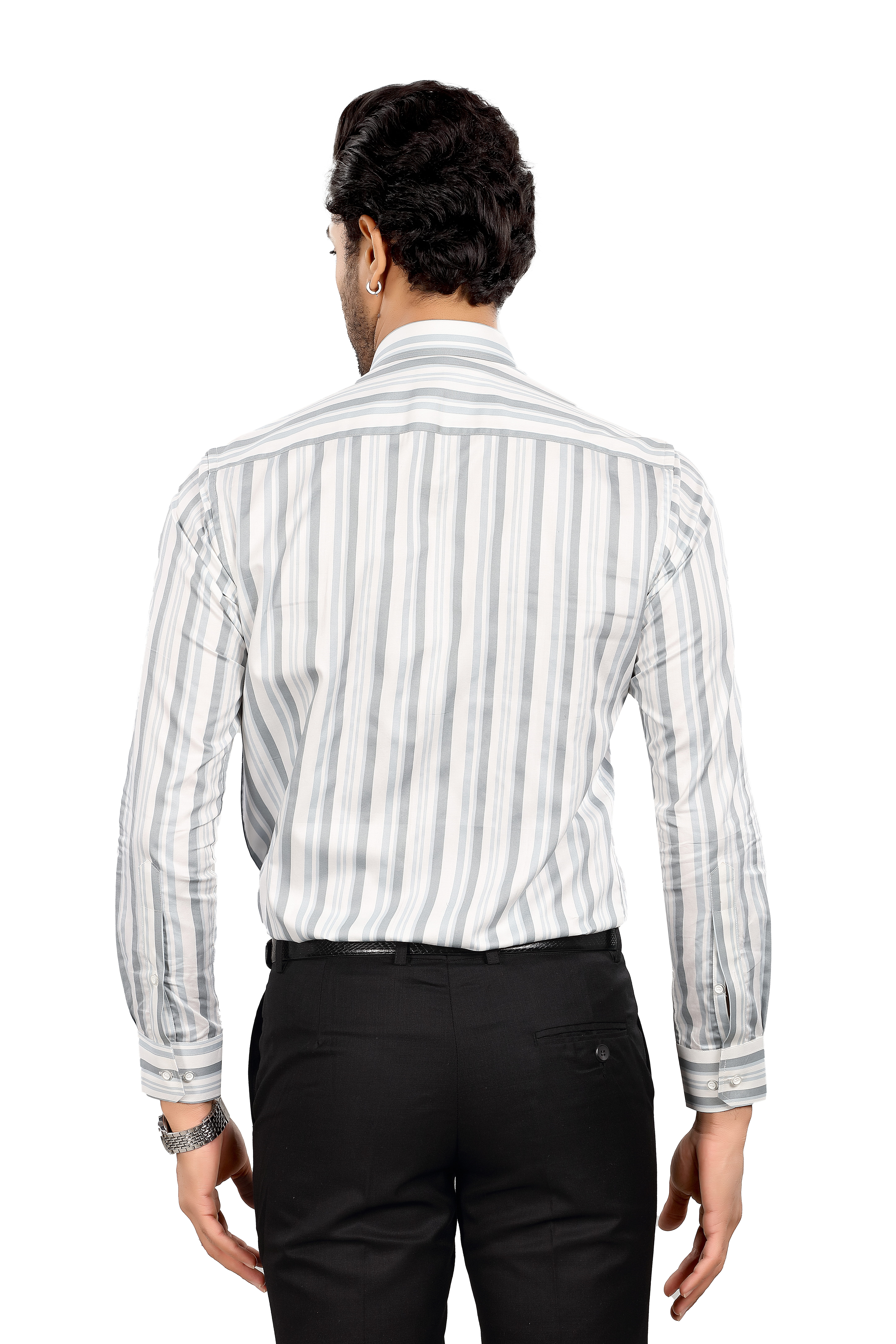 ALVONN Premium Formal Shirt –Men's Striped Formal Shirt