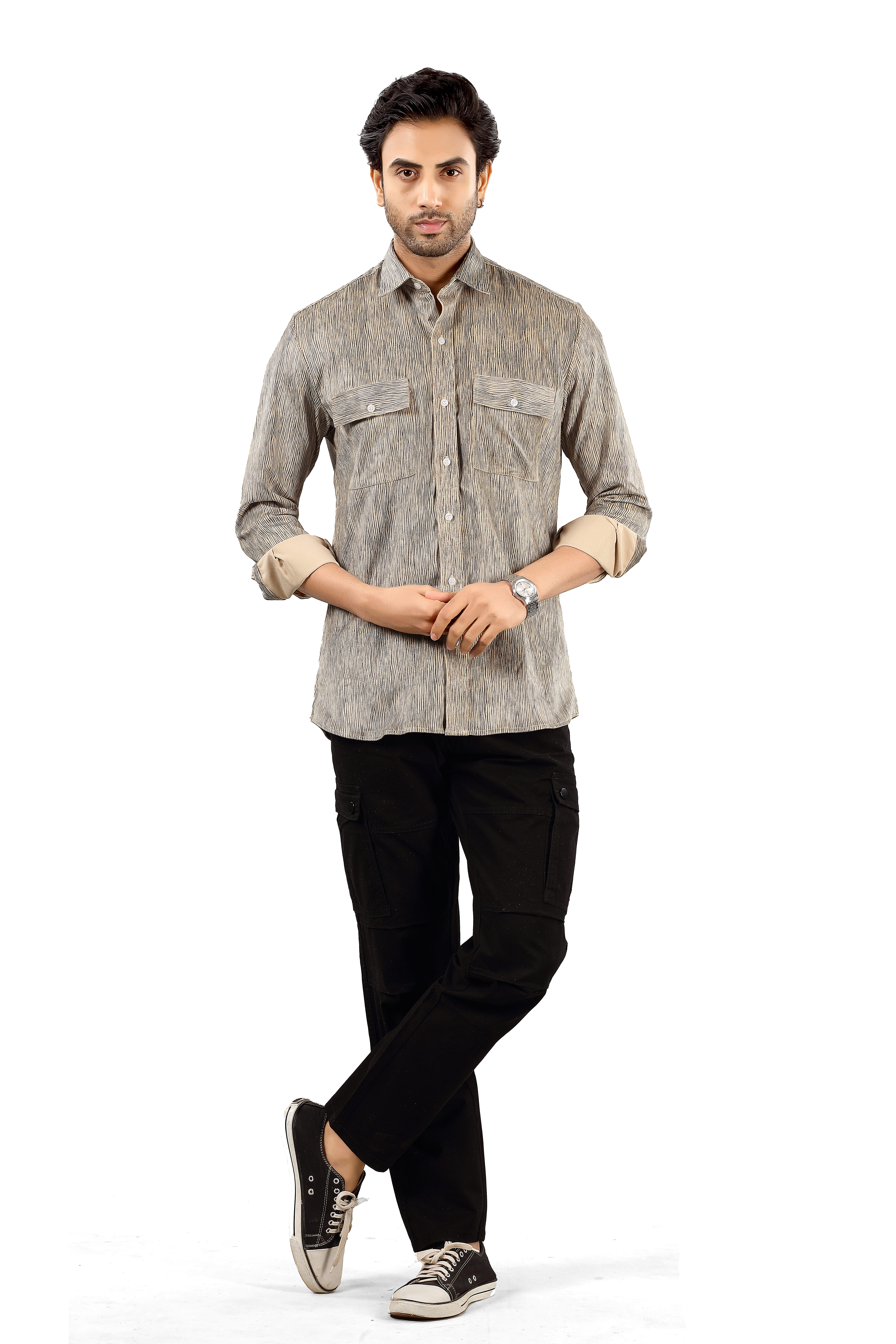 Men's Striped Casual Shirt