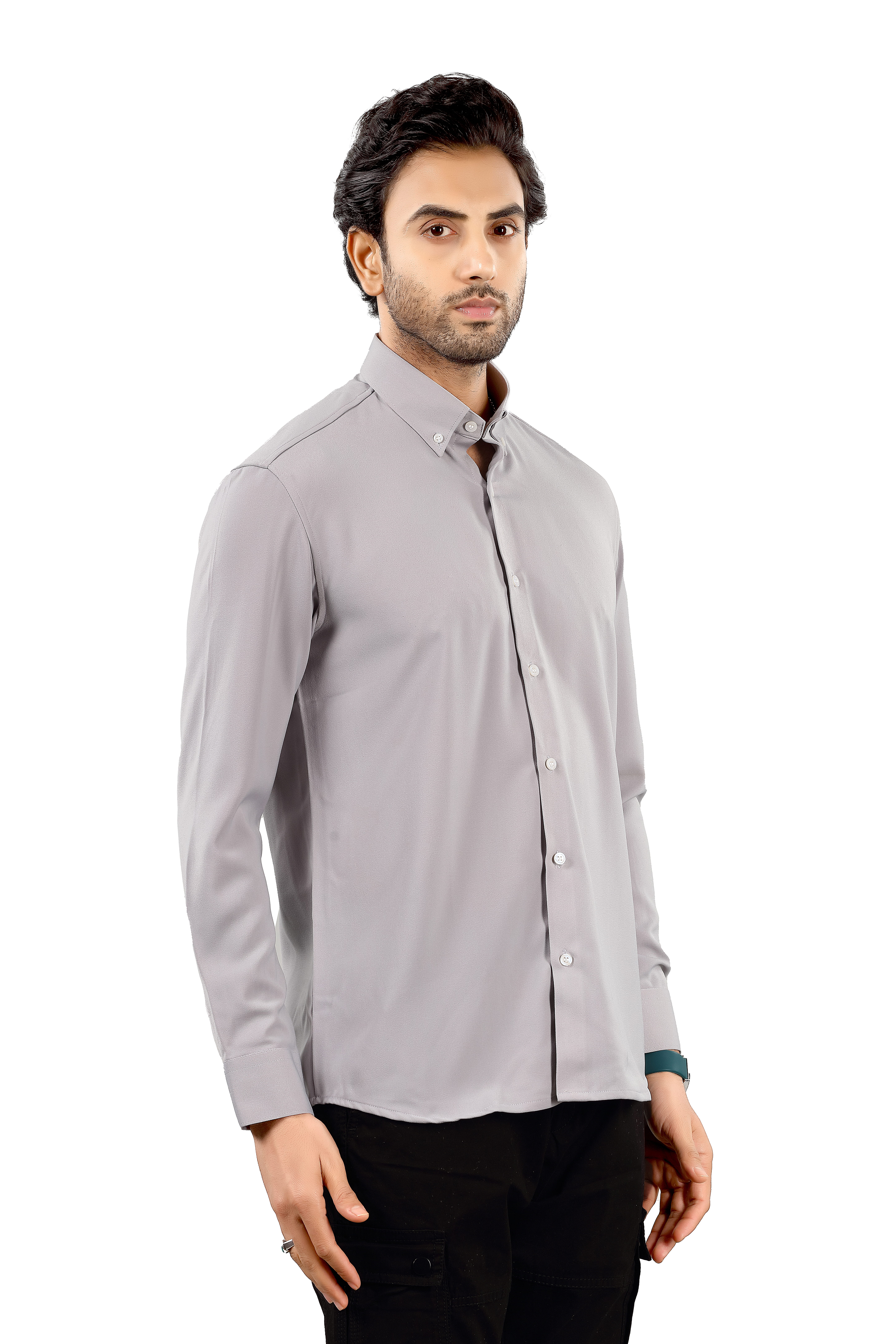 Indo Armani Men's Classic light Grey Shirt