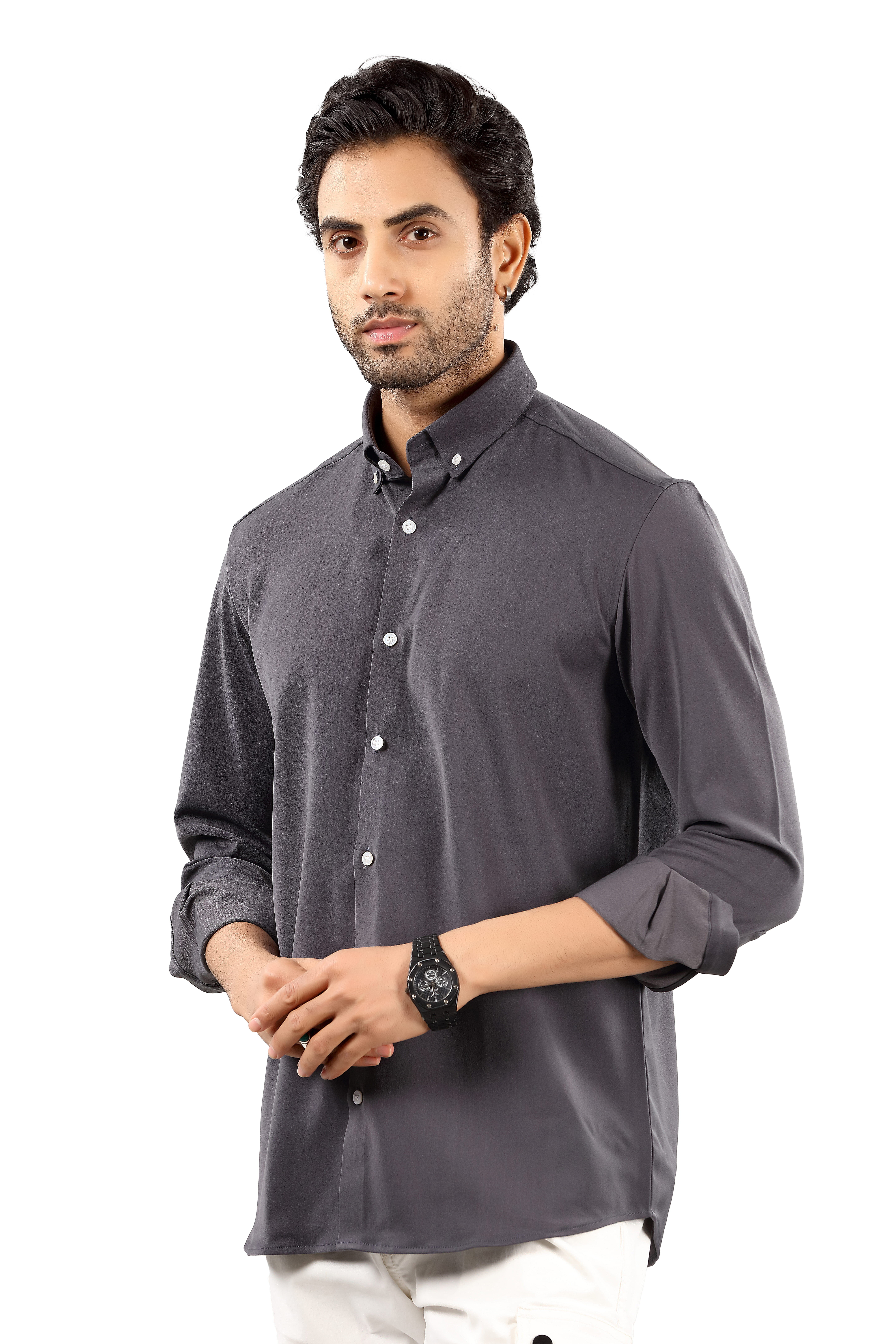 Indo Armani Premium Men's Classic Grey Shirt