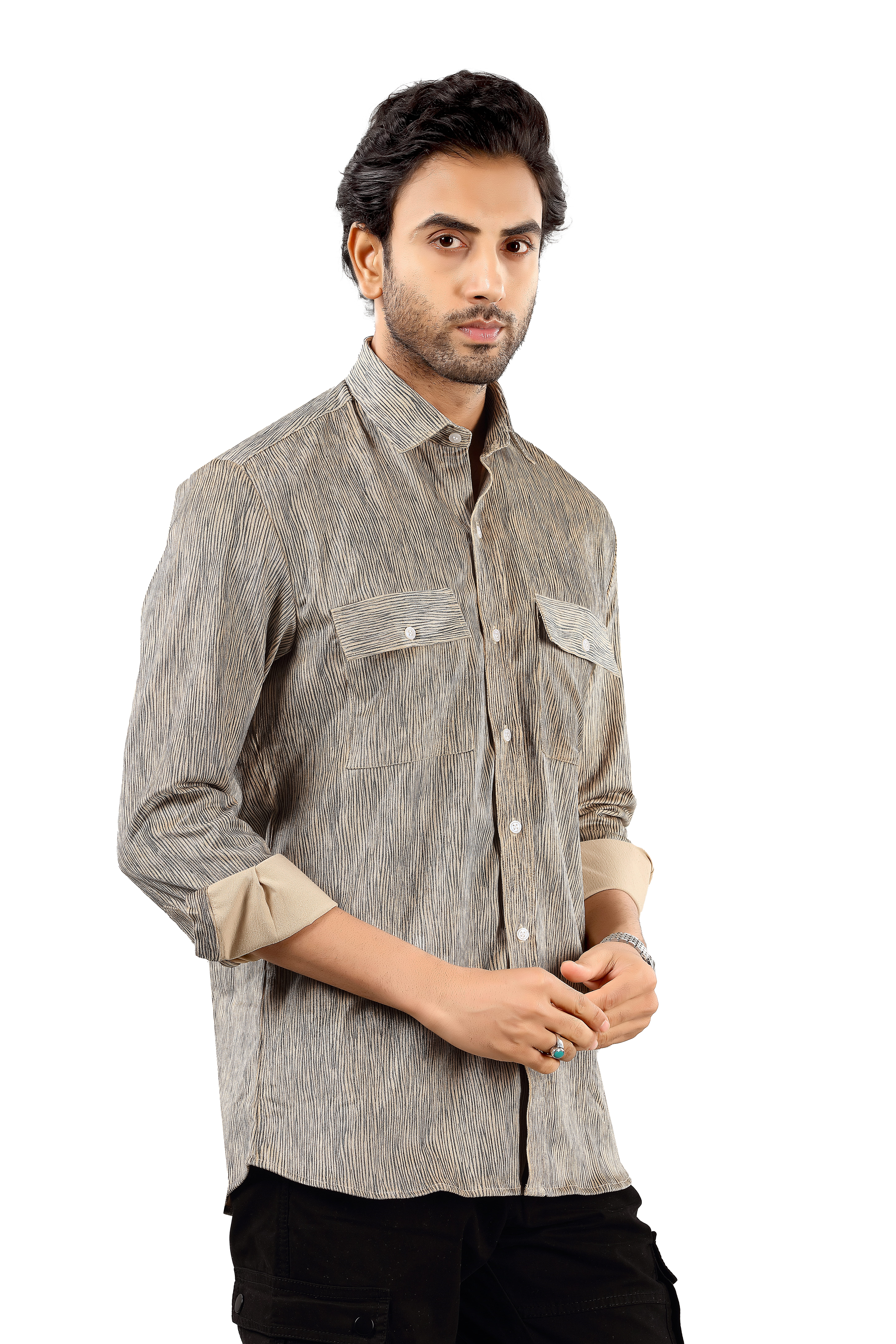 Men's Striped Casual Shirt