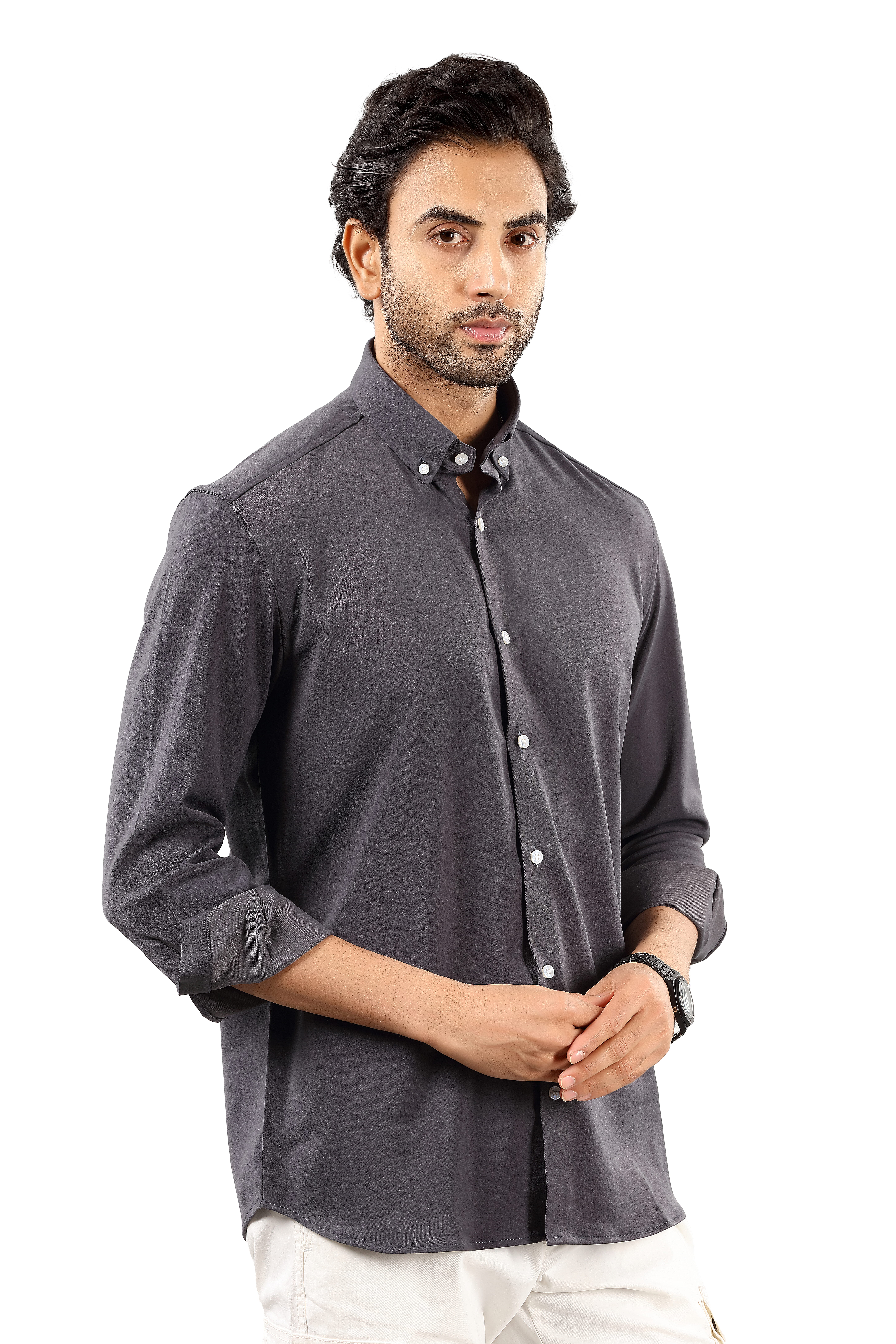 Indo Armani Premium Men's Classic Grey Shirt