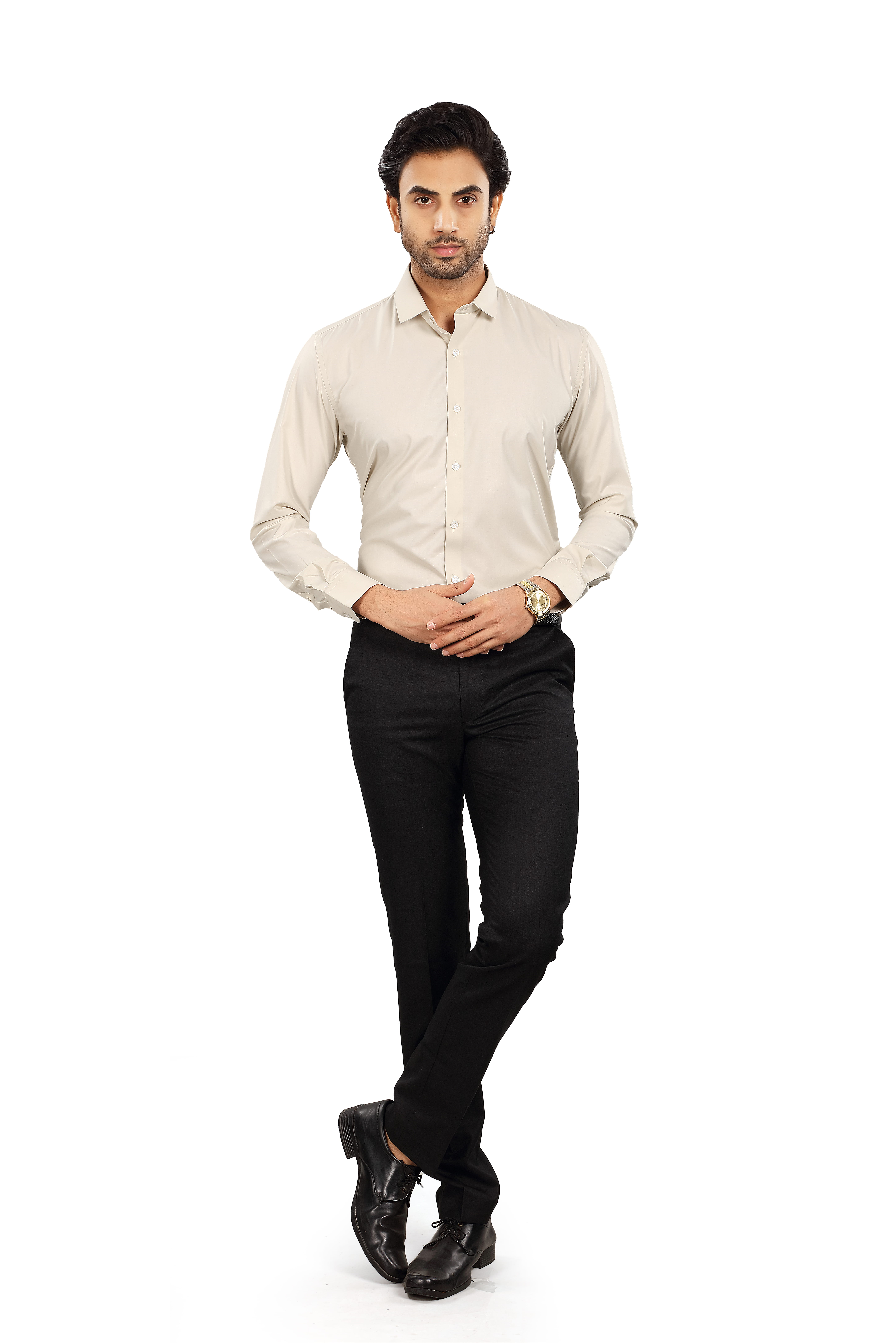 ALVONN Premium Formal Shirt –Cream Beige Formal Shirt