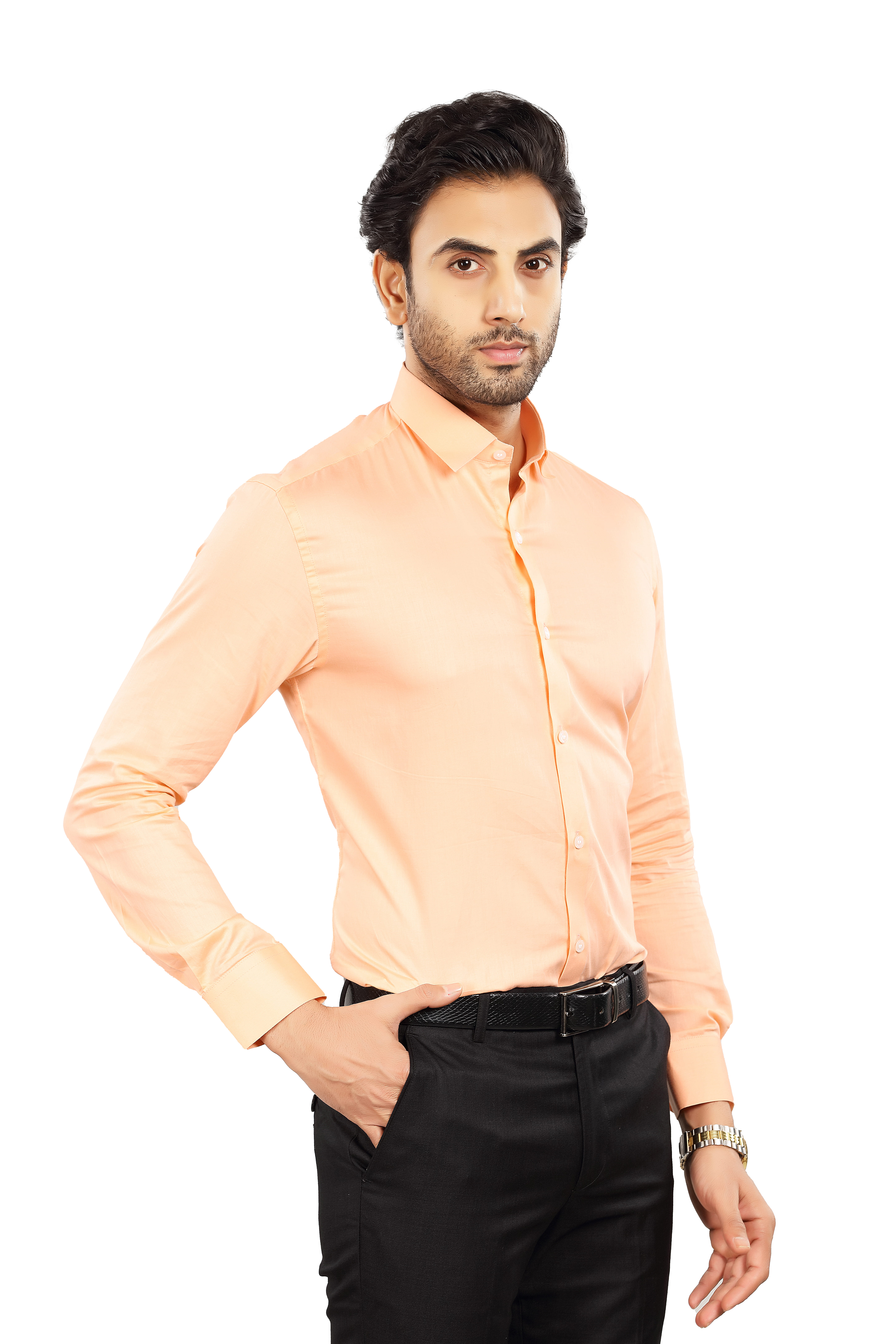 ALVONN Premium Formal Shirt – Peach Formal Shirt