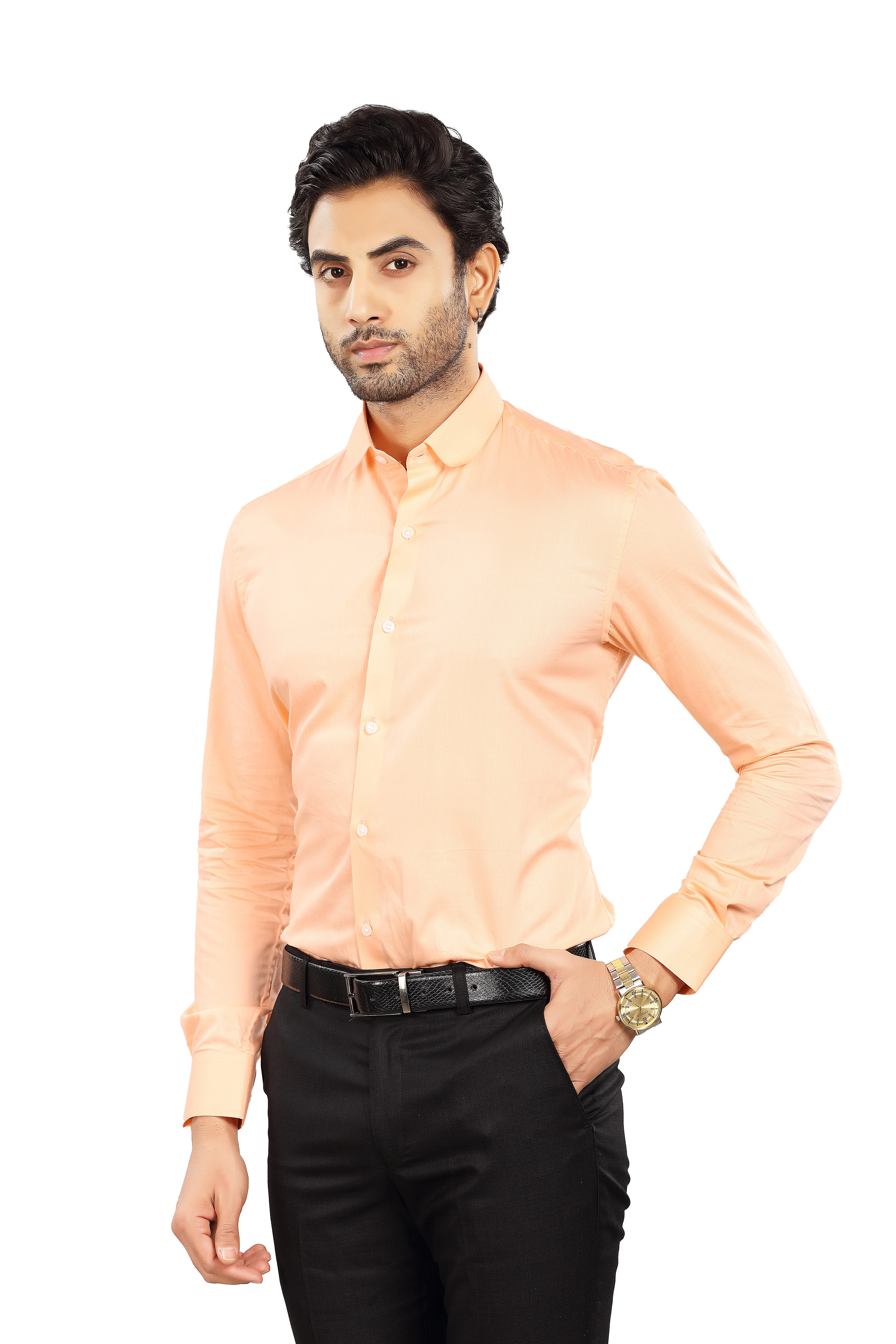 ALVONN Premium Formal Shirt – Peach Formal Shirt