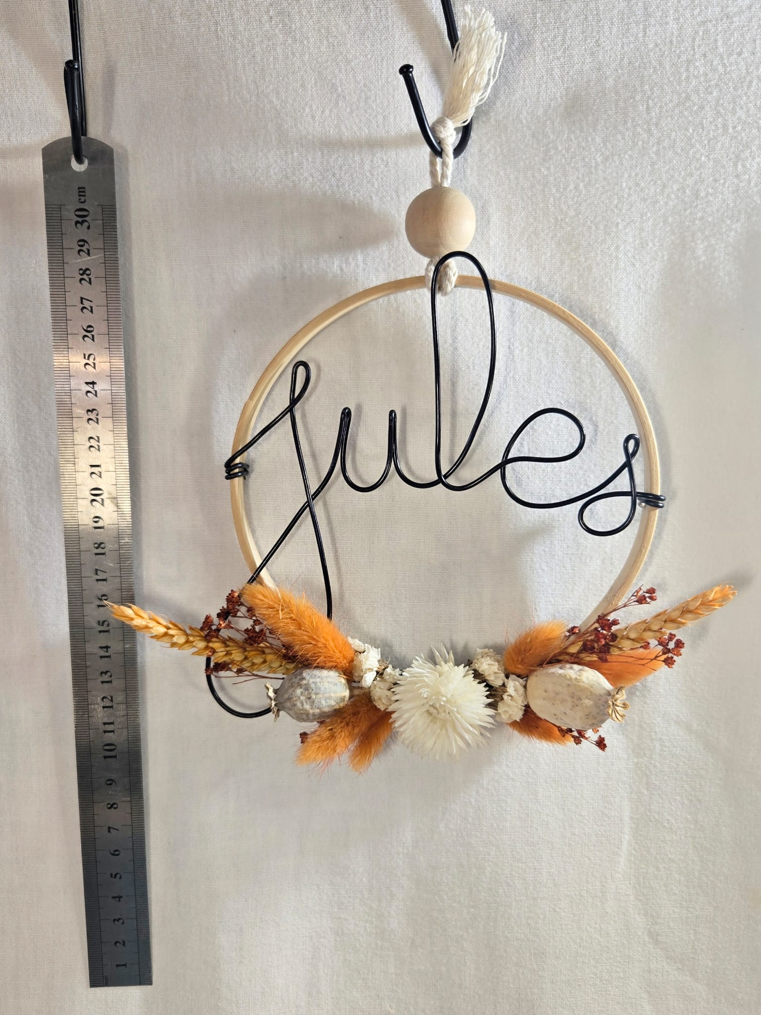 Cercle fleuri personnalisable (15cm)