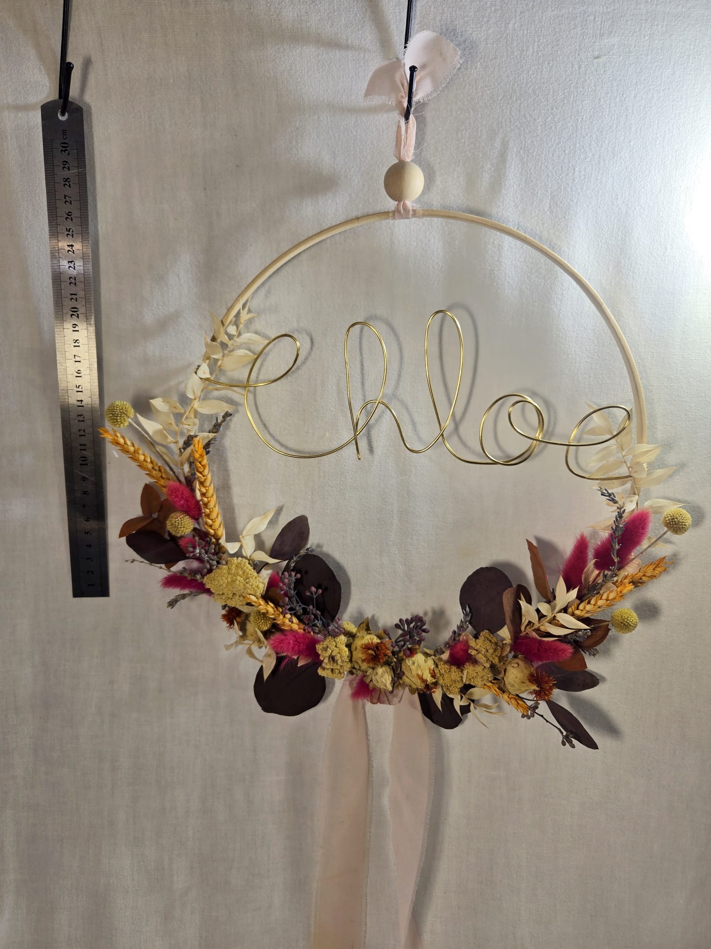 Cercle fleuri personnalisable (33cm)