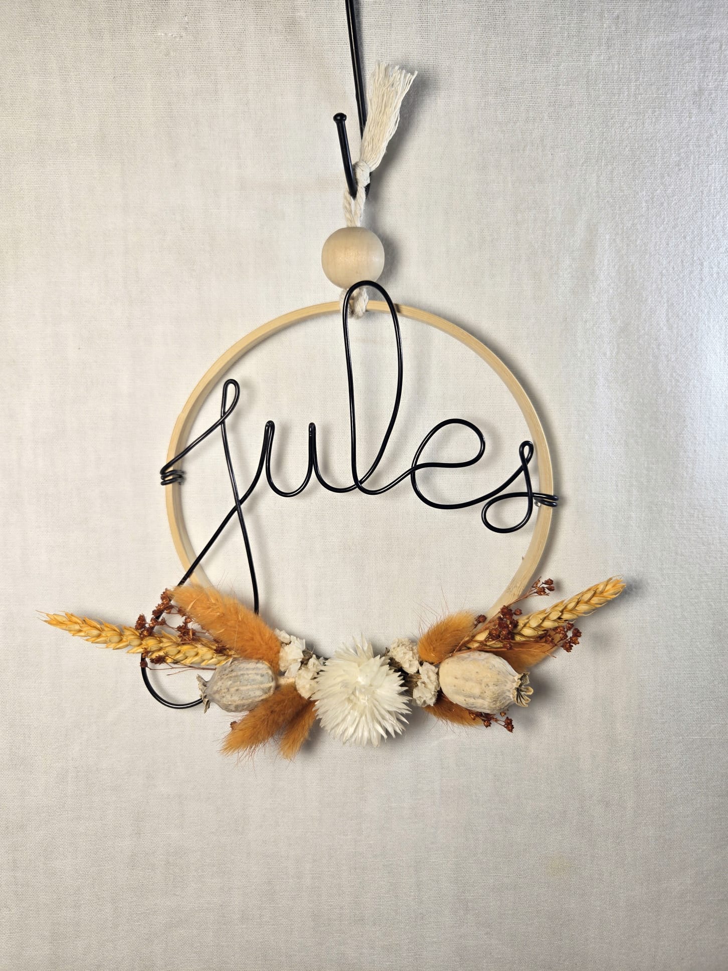 Cercle fleuri personnalisable (15cm)