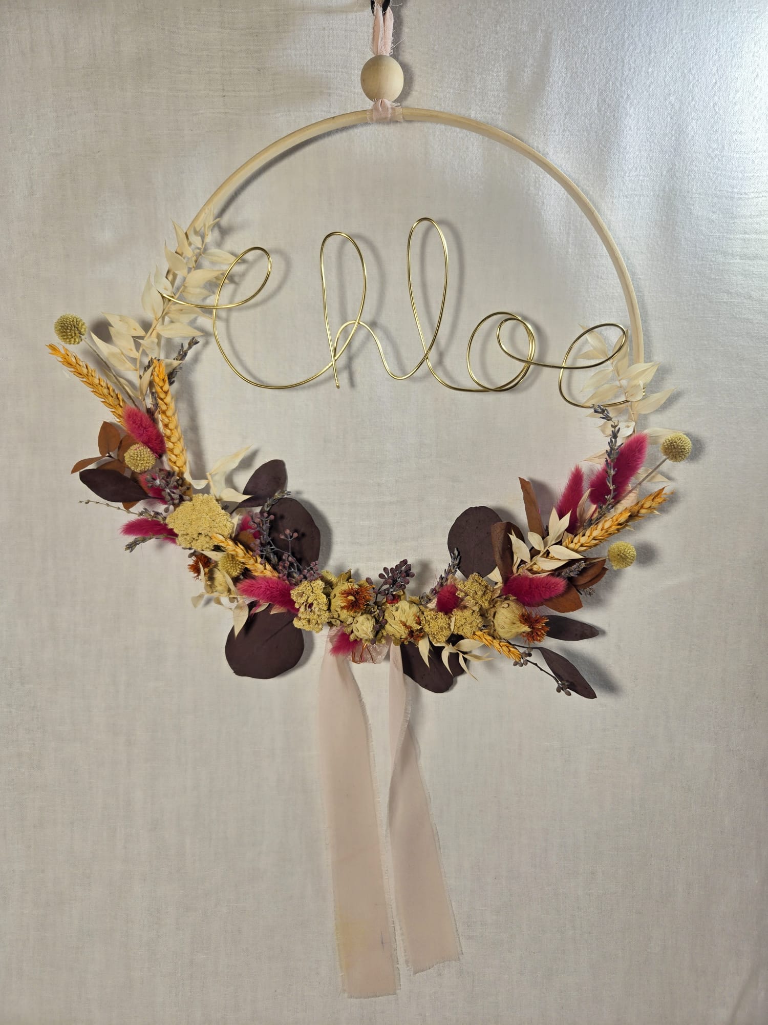 Cercle fleuri personnalisable (33cm)