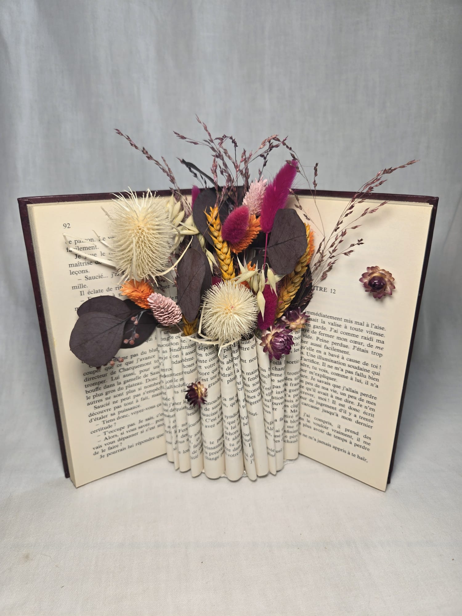 Livre ouvert Pourpre, Fuchshia et Orange