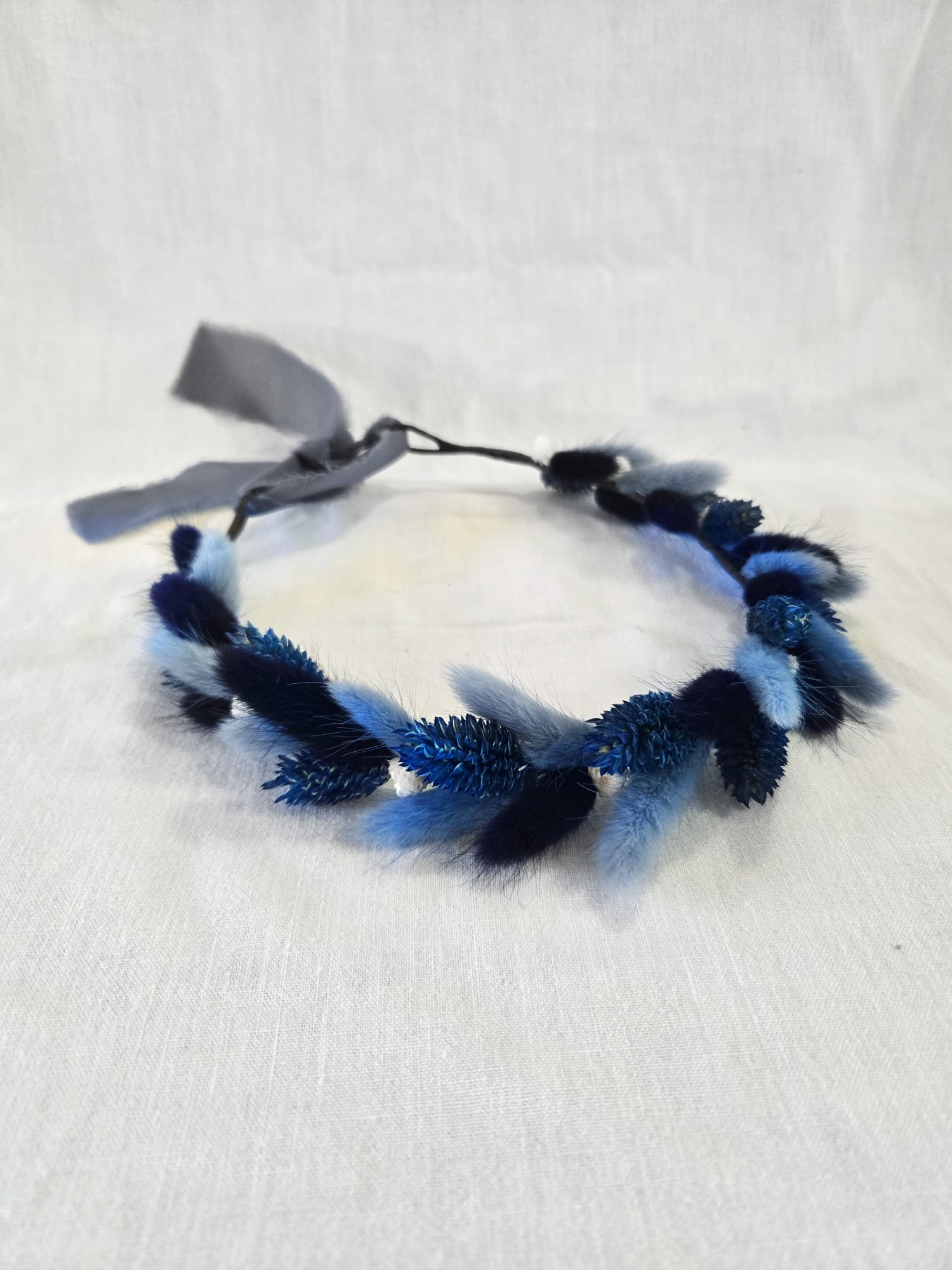 Couronne de tête en fleurs séchées