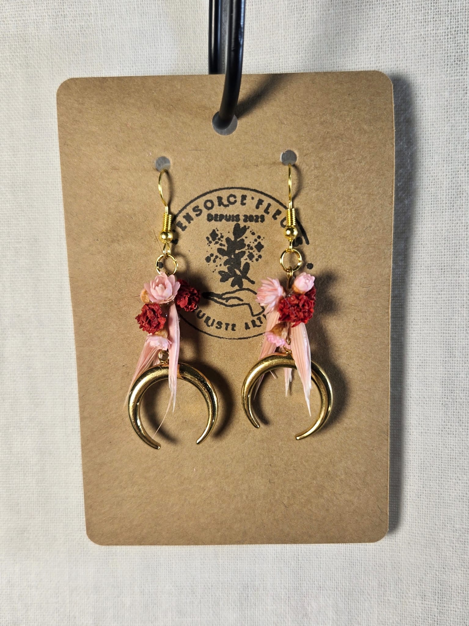 Boucles d'oreilles dorées en acier inoxydable