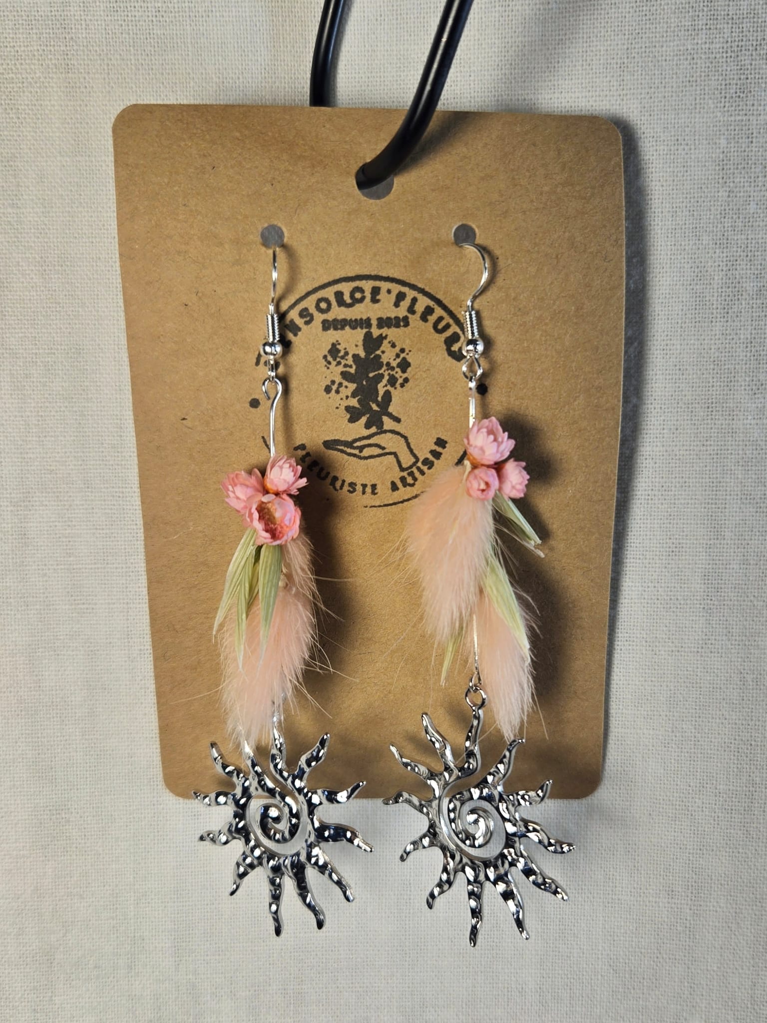 Boucles d'oreilles argentées en acier inoxydable