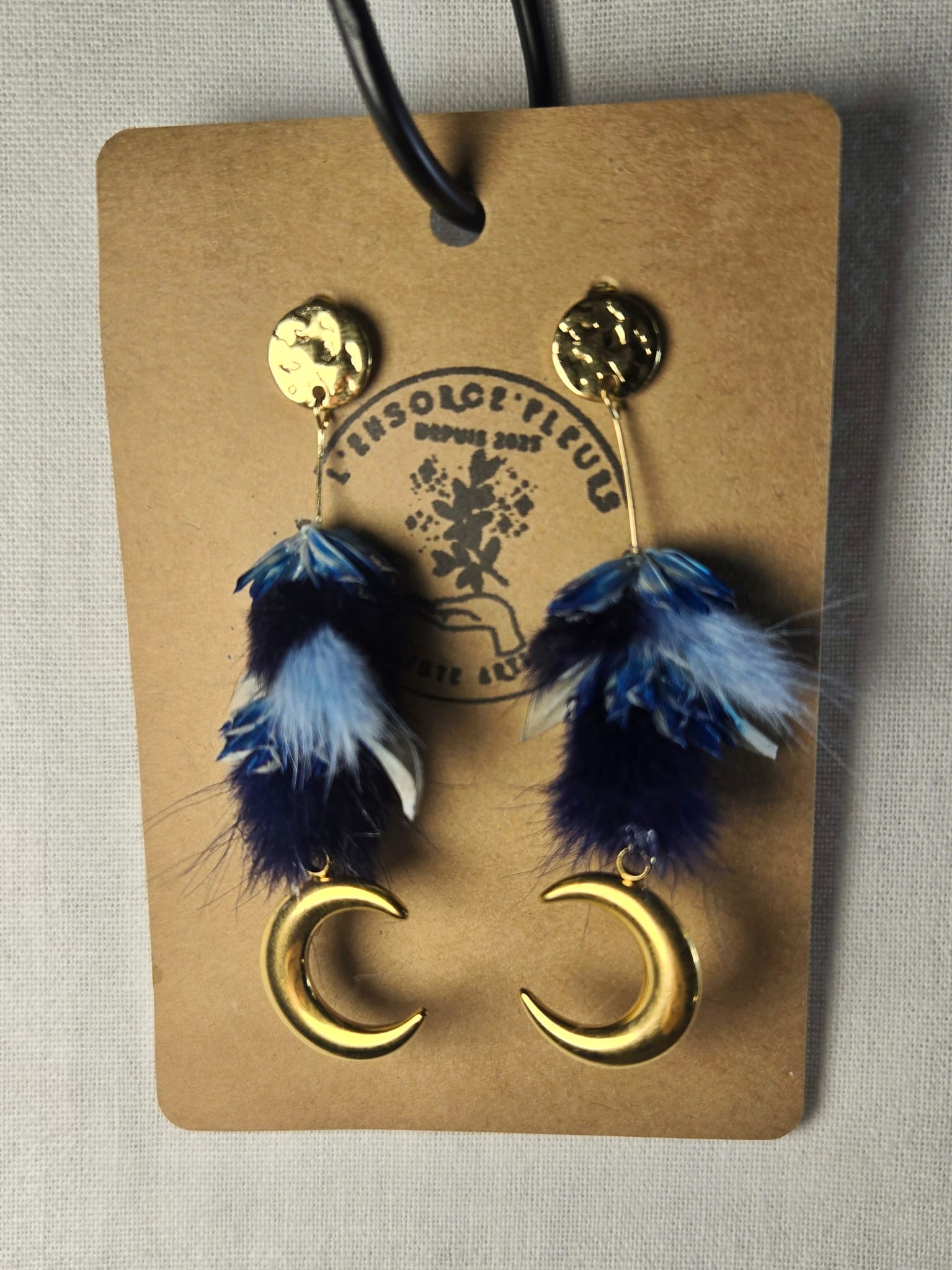 Boucles d'oreilles dorées en acier inoxydable